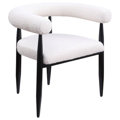 Camden Boucle Upholstered Dining Arm Chair Cream (set Of 2) - MyWaynesHome #