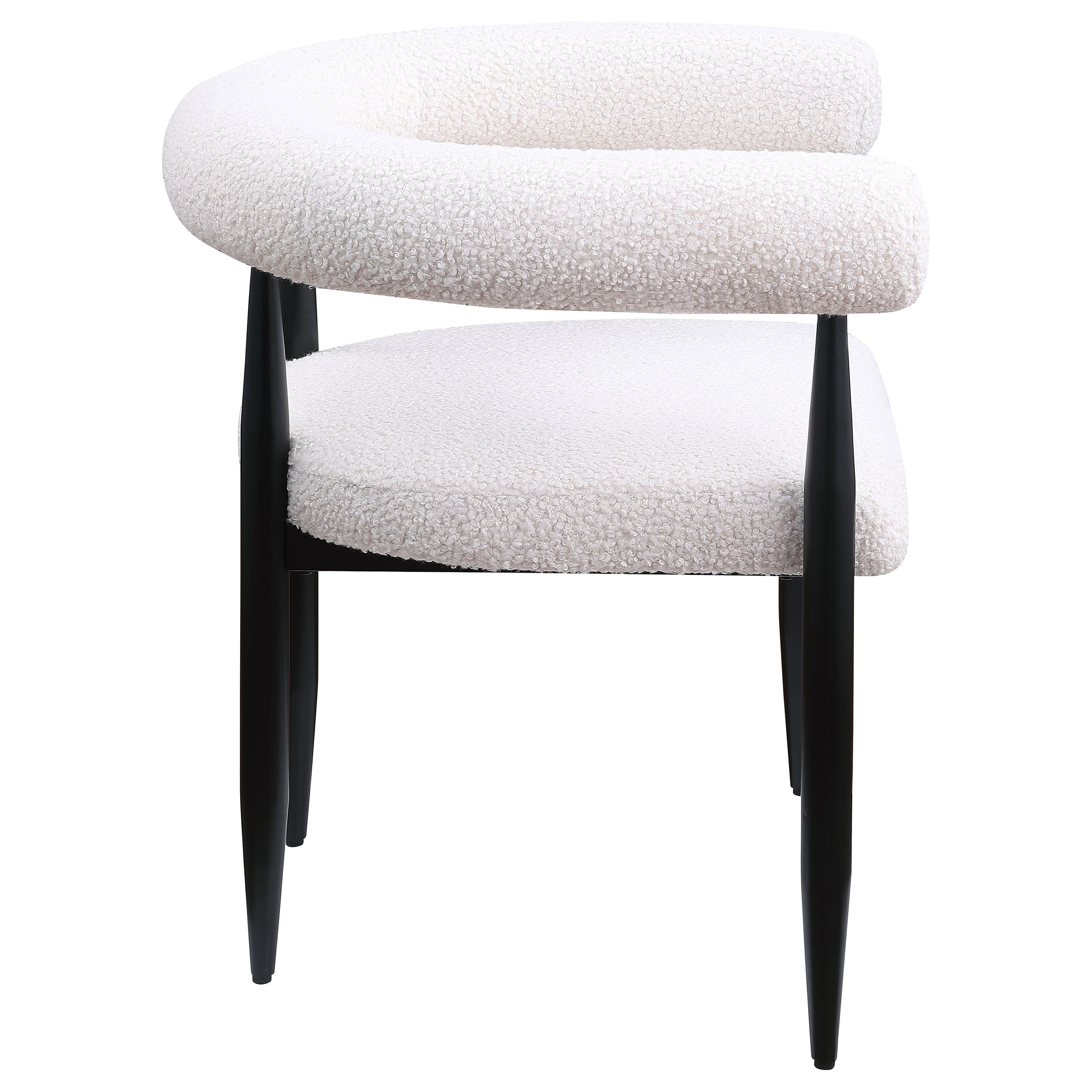 Camden Boucle Upholstered Dining Arm Chair Cream (set Of 2) - MyWaynesHome #