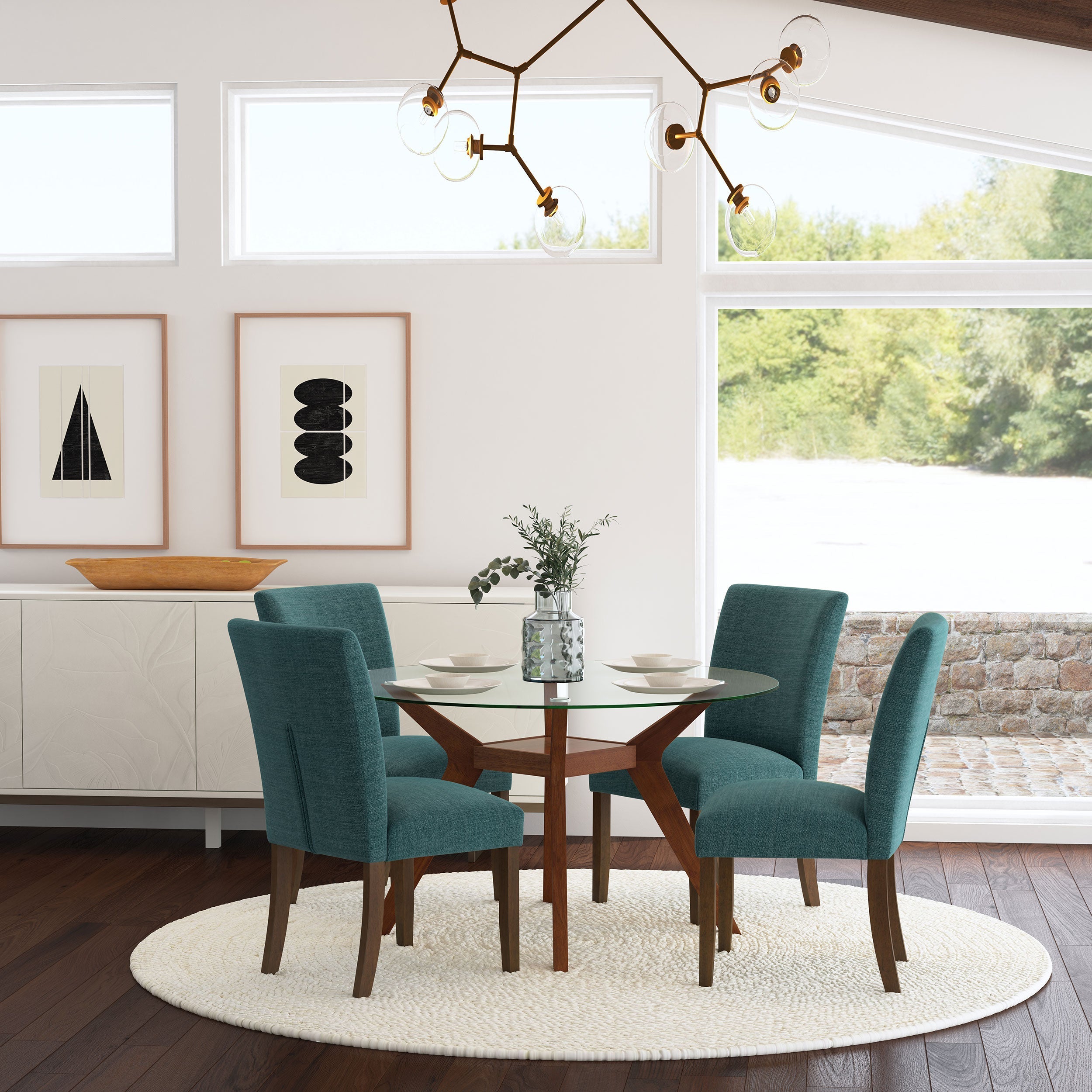 Cantley Upholstered Dining Side Chair Blue (set Of 2) - MyWaynesHome #
