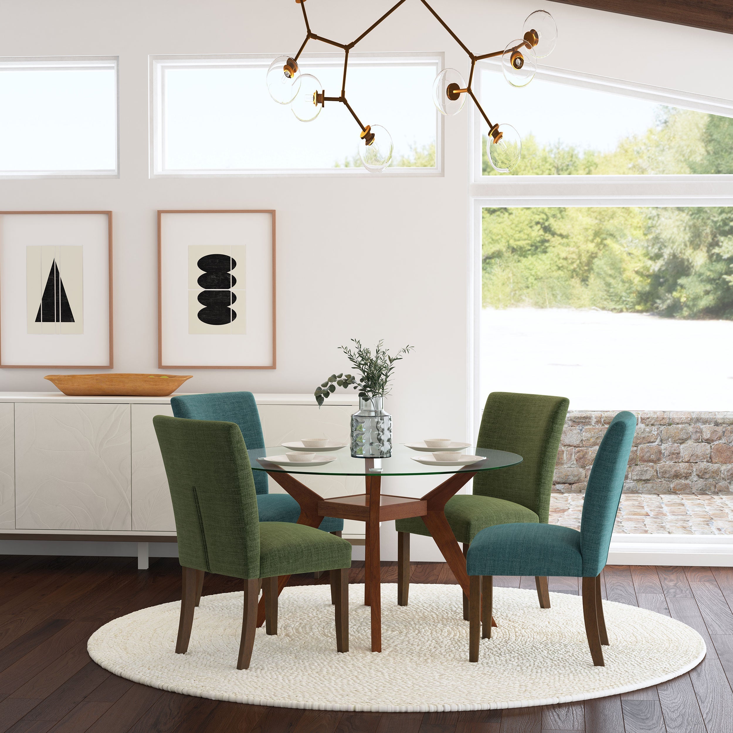 Cantley Upholstered Dining Side Chair Green (set Of 2) - MyWaynesHome #