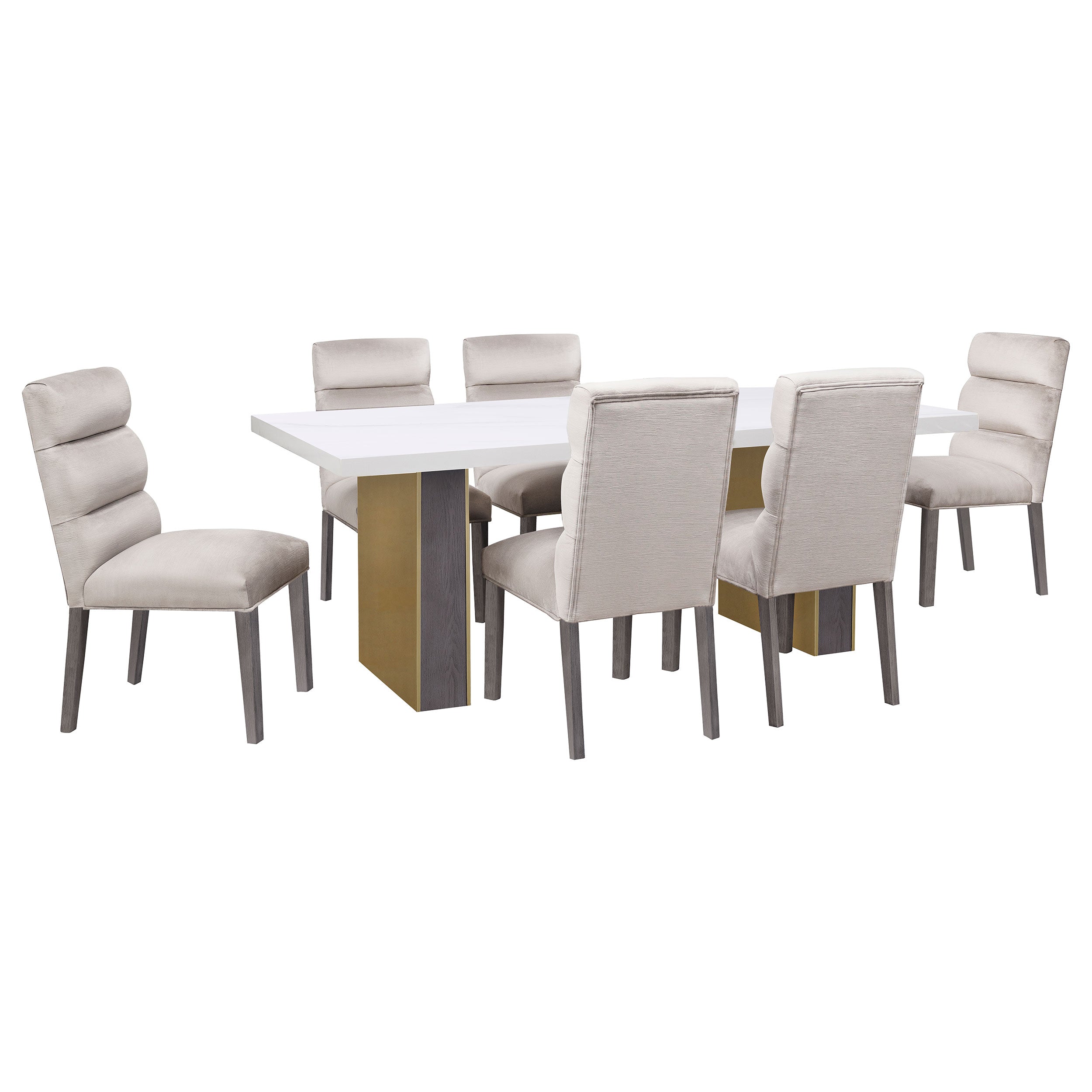 Carla Velvet Upholstered Dining Side Chair Stone (set Of 2) - MyWaynesHome #