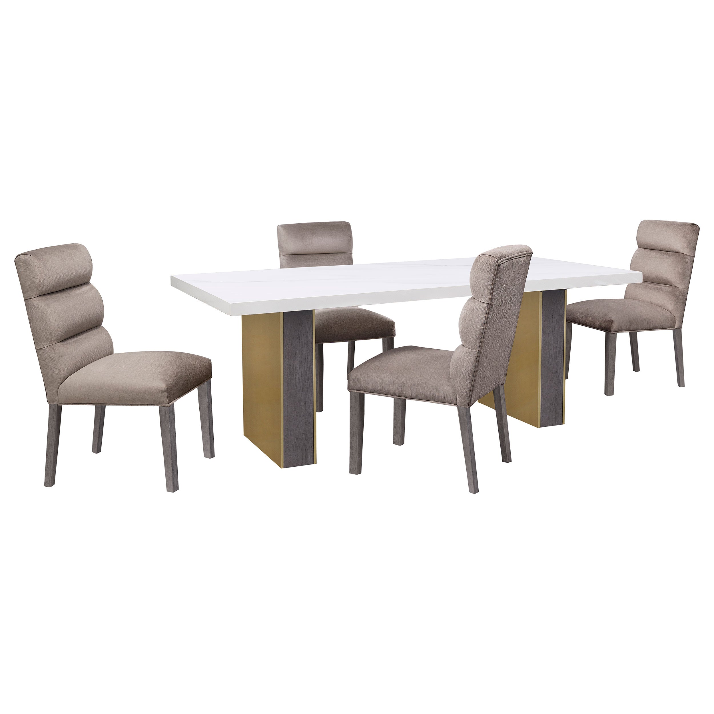 Carla Velvet Upholstered Dining Side Chair Ash (set Of 2) - MyWaynesHome #