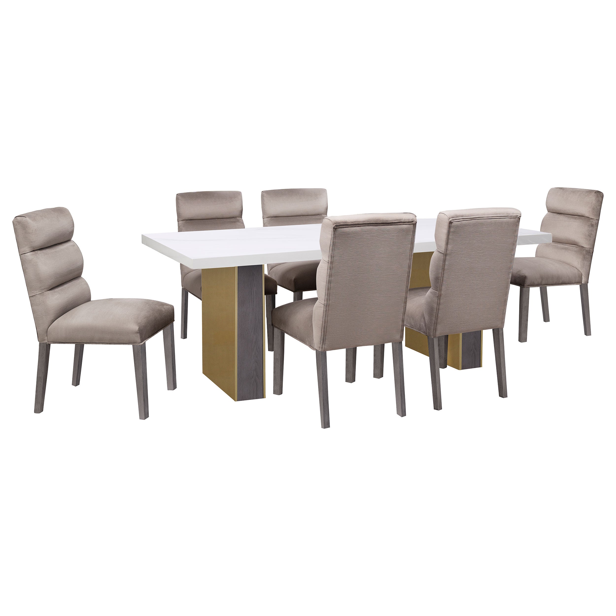 Carla Velvet Upholstered Dining Side Chair Ash (set Of 2) - MyWaynesHome #