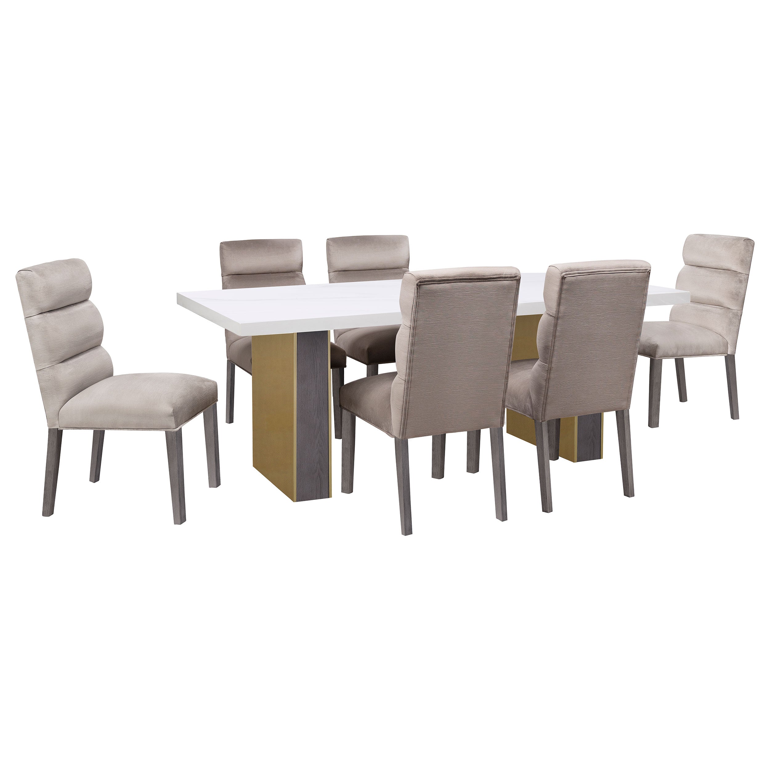 Carla Velvet Upholstered Dining Side Chair Ash (set Of 2) - MyWaynesHome #