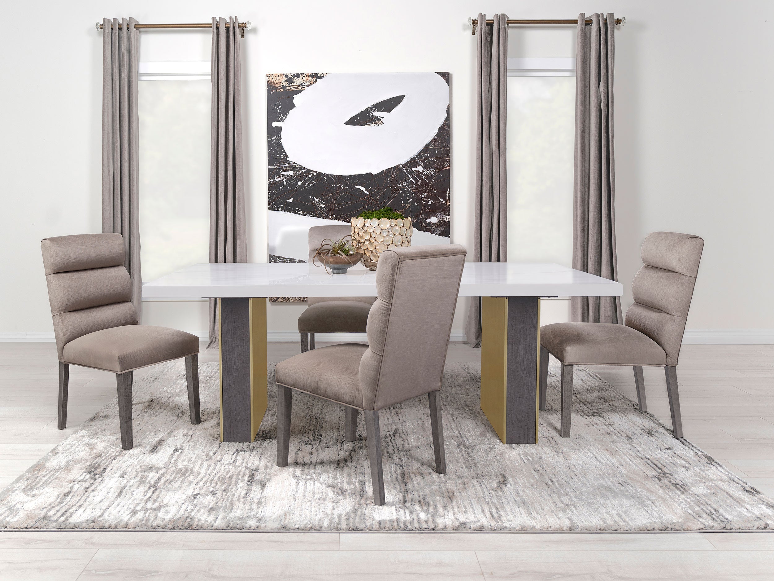 Carla Velvet Upholstered Dining Side Chair Ash (set Of 2) - MyWaynesHome #