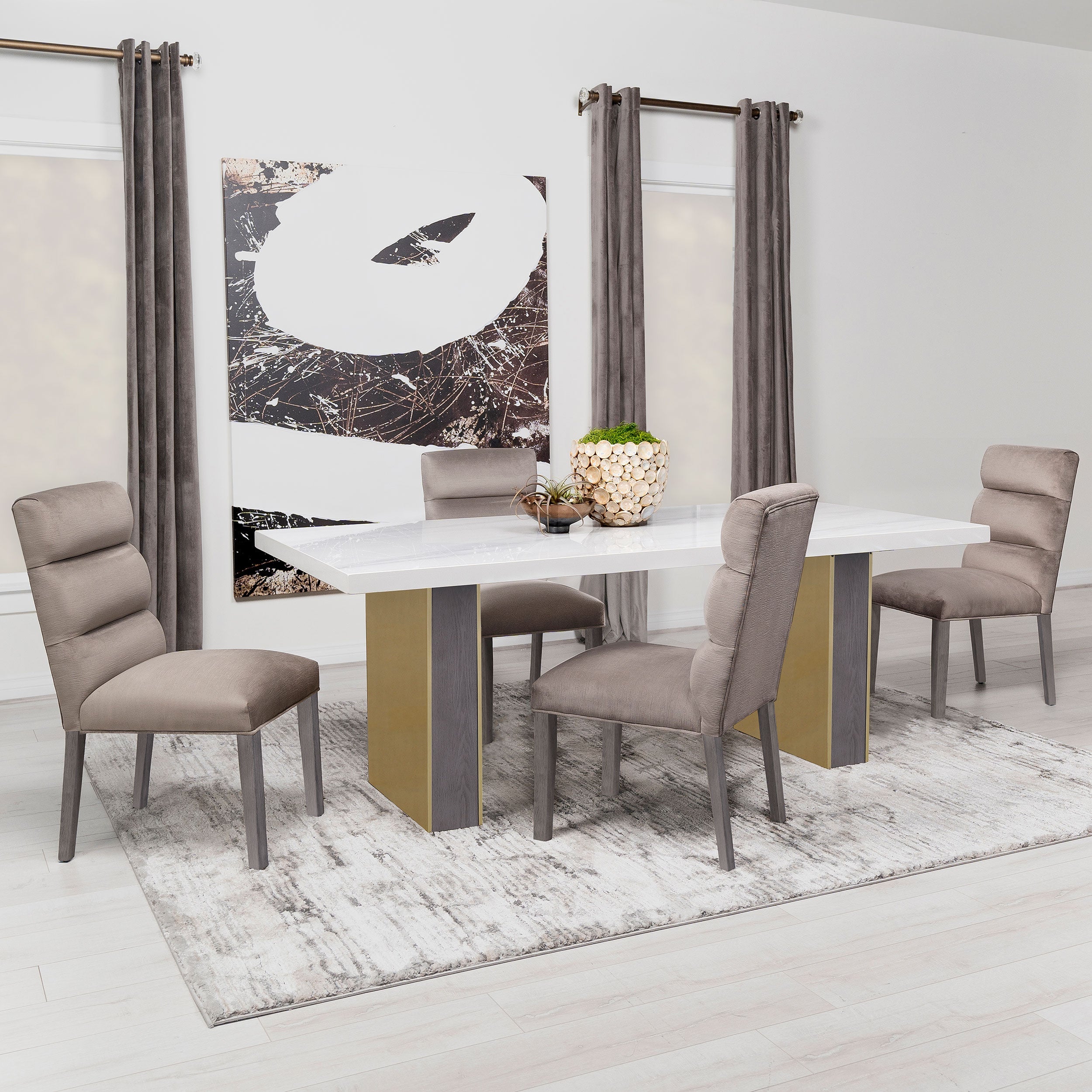 Carla Velvet Upholstered Dining Side Chair Ash (set Of 2) - MyWaynesHome #