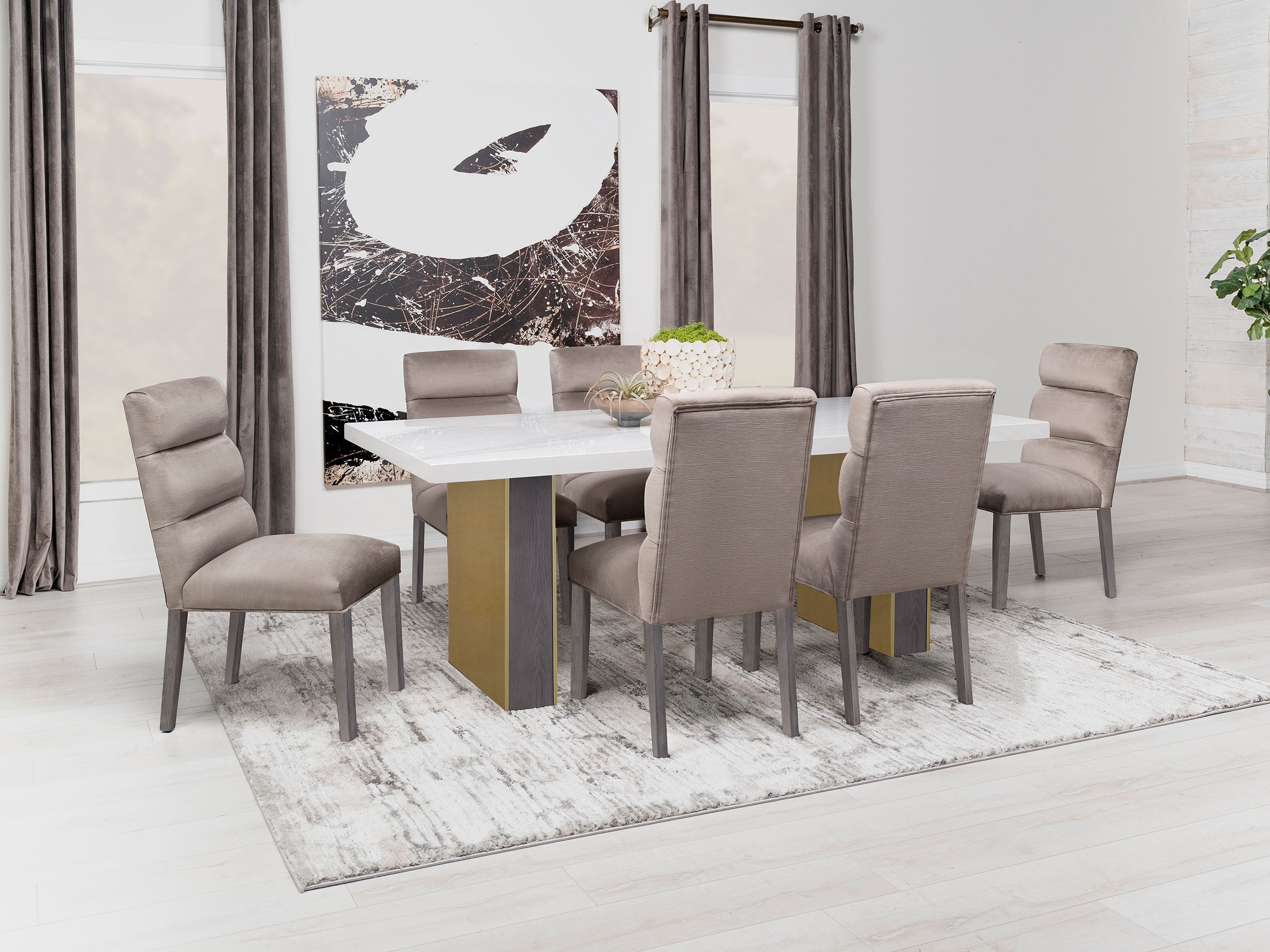 Carla Velvet Upholstered Dining Side Chair Ash (set Of 2) - MyWaynesHome #