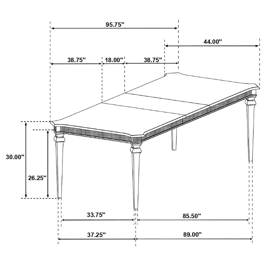 Evangeline Silver Dining Table - MyWaynesHome #