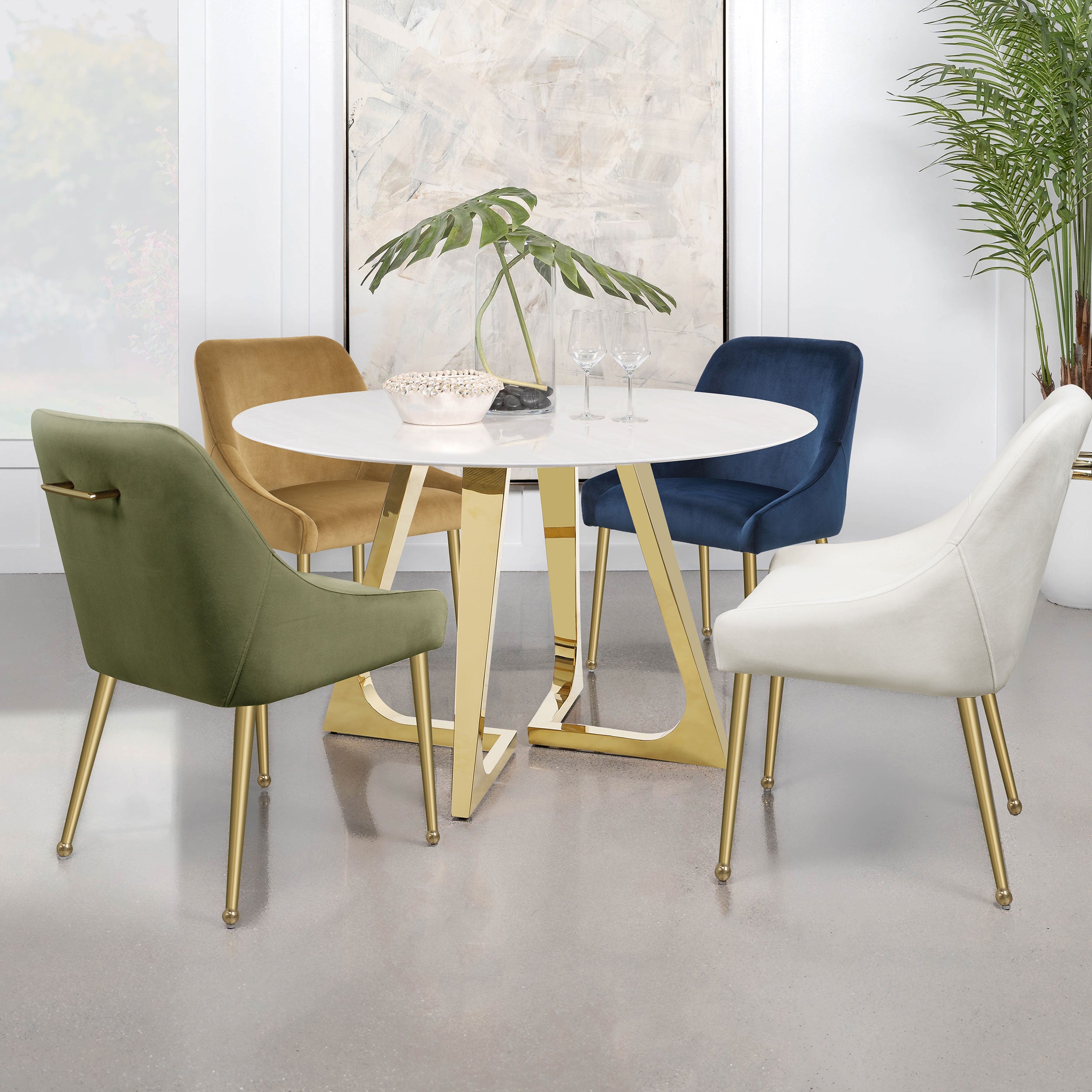 Mayette Upholstered Dining Side Chair Olive (set Of 2) - MyWaynesHome #
