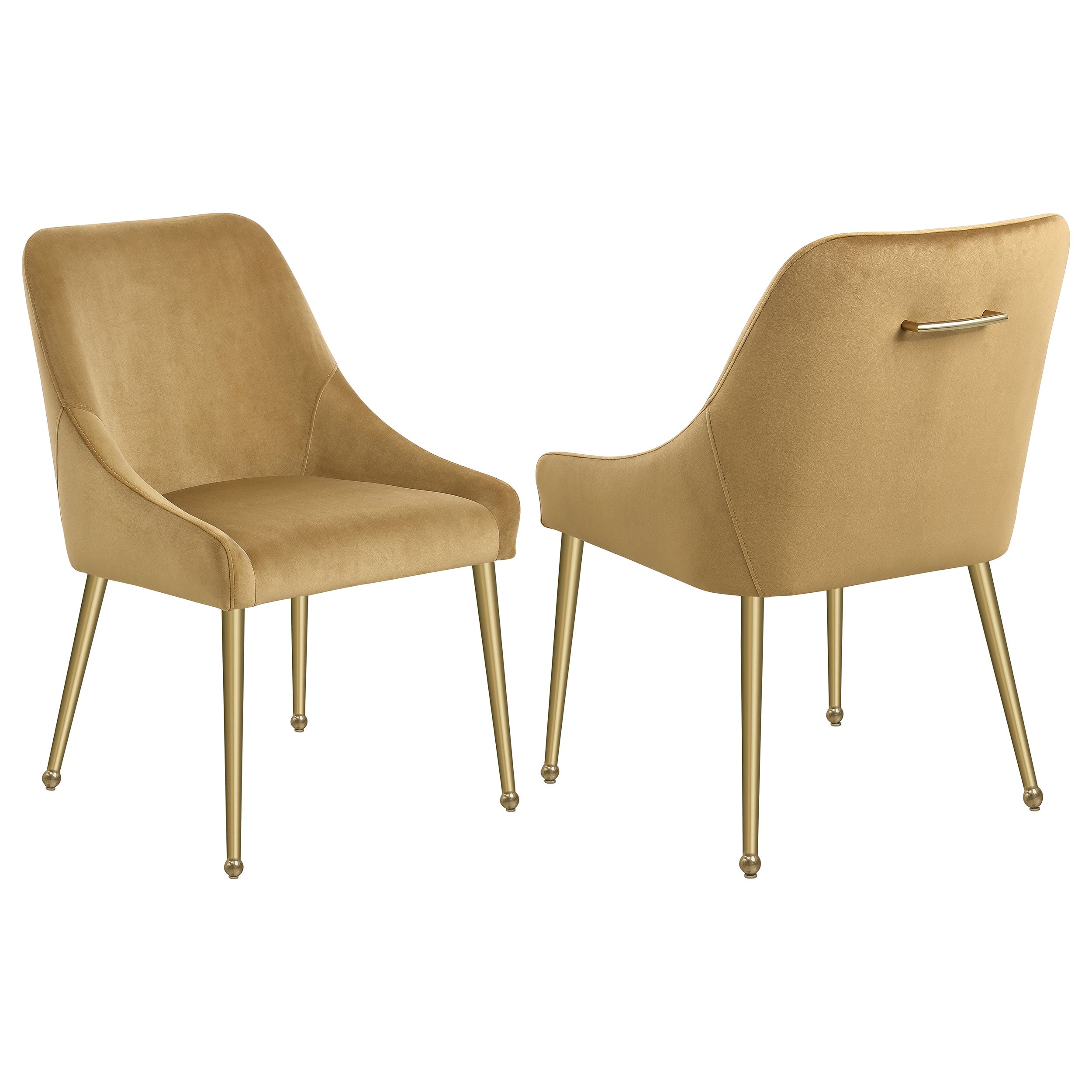 Mayette Upholstered Dining Side Chair Cognac (set Of 2) - MyWaynesHome #