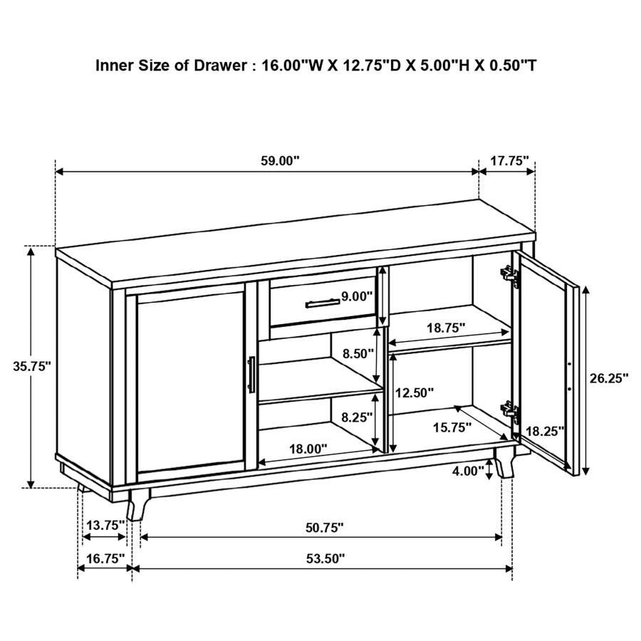 Reynolds Brown Sideboard - MyWaynesHome #