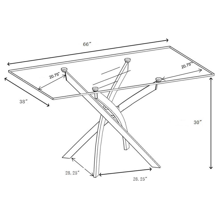 Carmelo Silver Dining Table - MyWaynesHome #