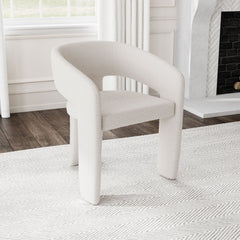 Eudora Boucle Upholstered Dining Side Chair Cream - MyWaynesHome #