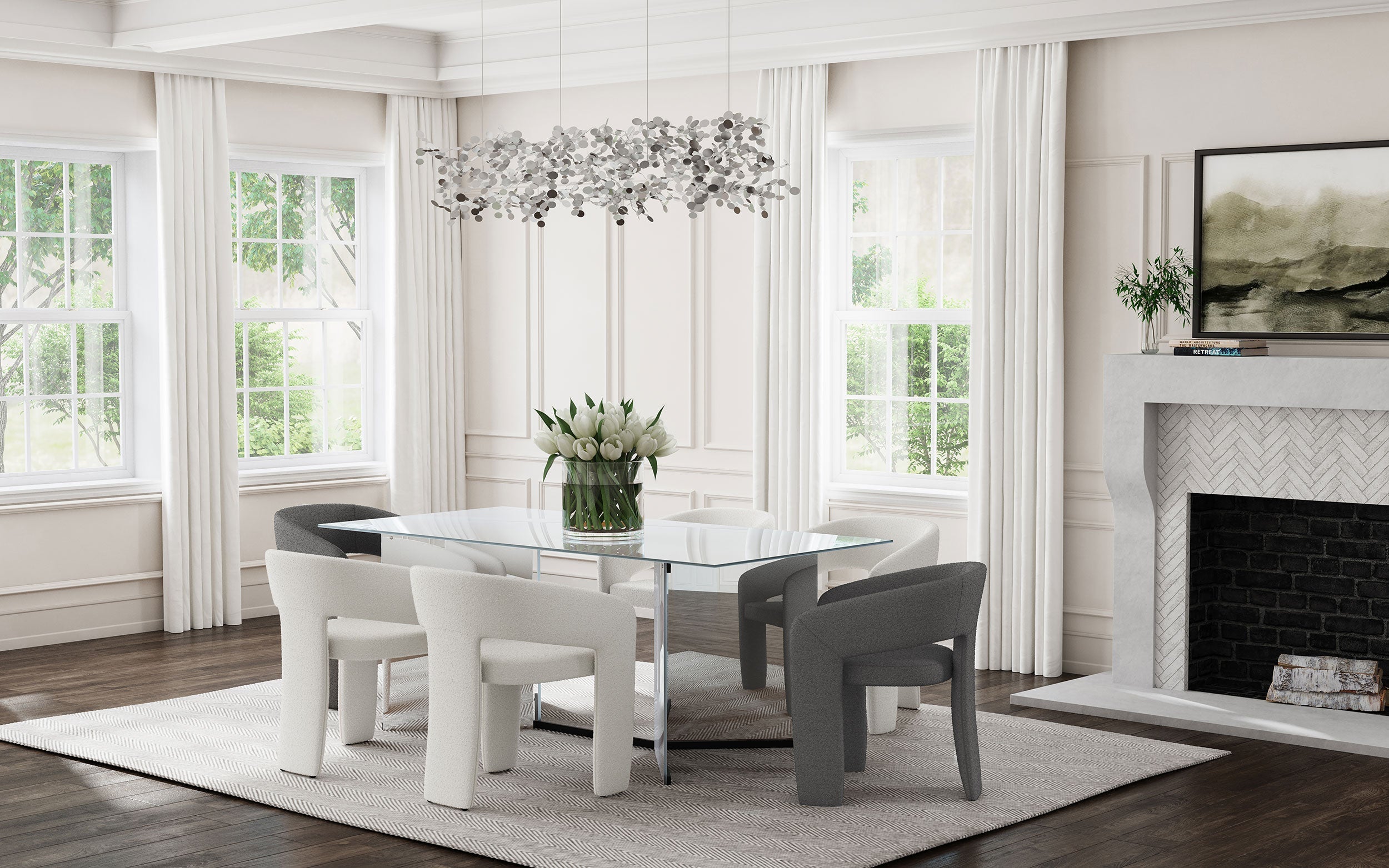 Eudora Boucle Upholstered Dining Side Chair Cream - MyWaynesHome #