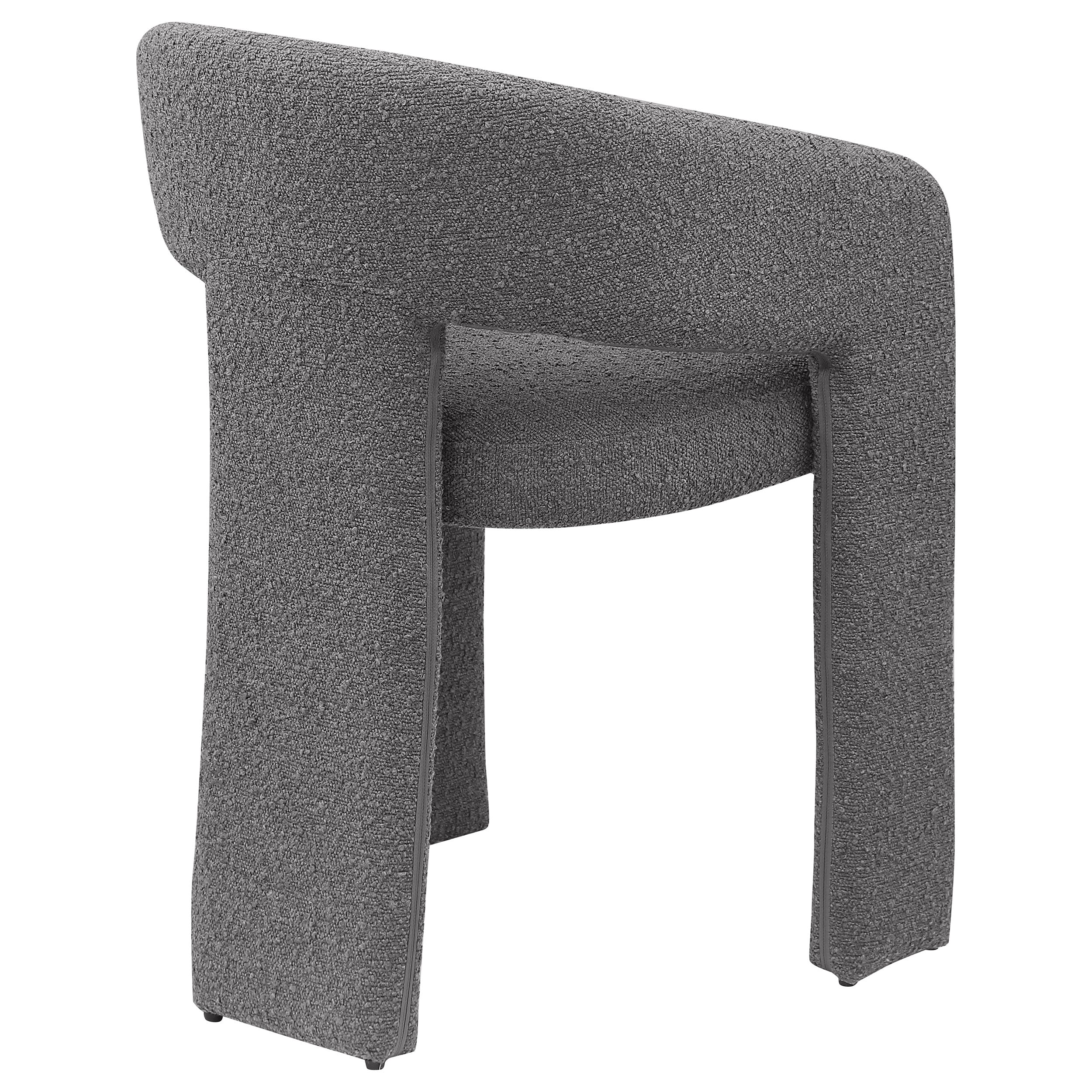 Eudora Boucle Upholstered Dining Arm Chair Grey - MyWaynesHome #