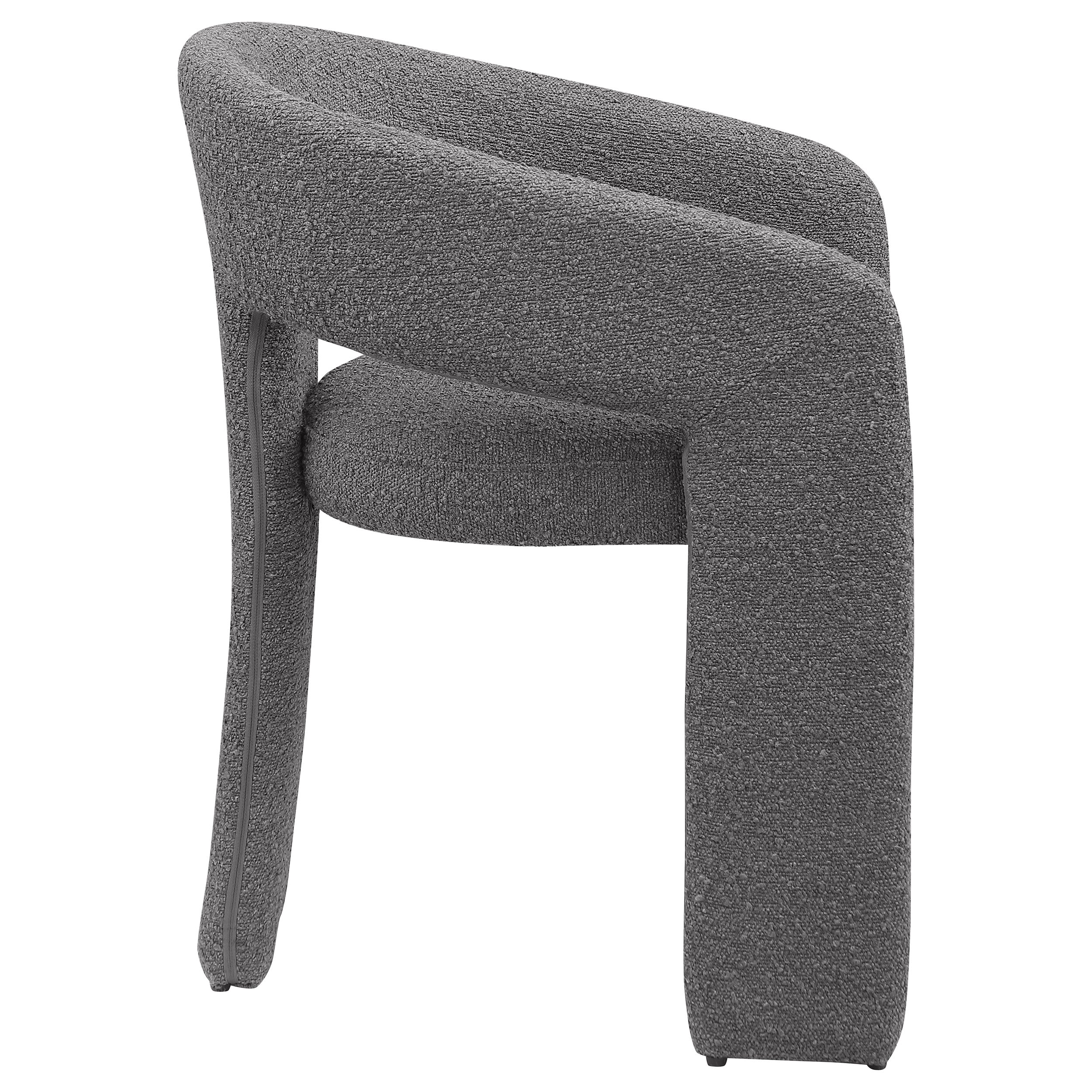 Eudora Boucle Upholstered Dining Arm Chair Grey - MyWaynesHome #