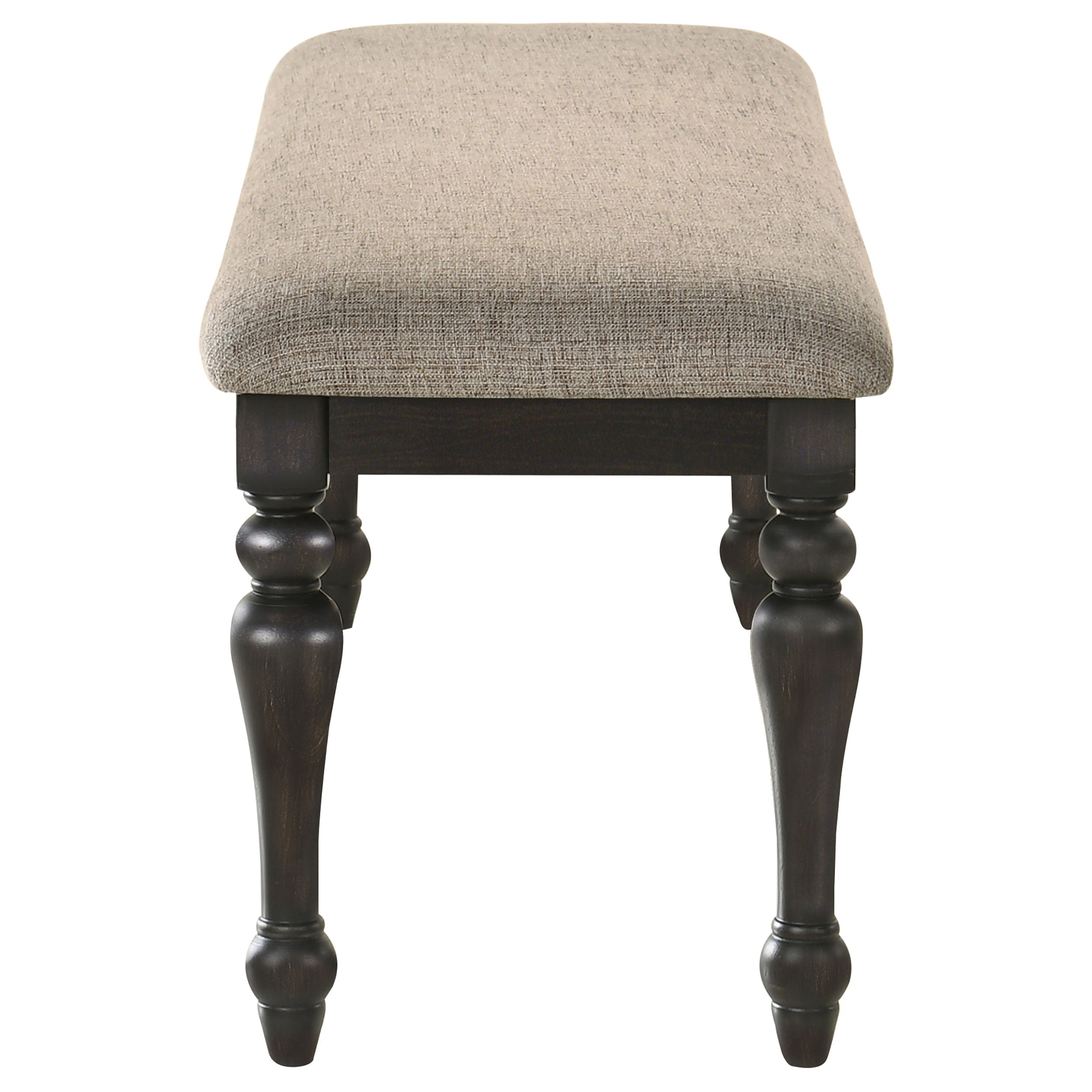 Bridget Fabric Upholstered Dining Bench Stone And Charcoal - MyWaynesHome #