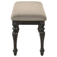 Bridget Fabric Upholstered Dining Bench Stone And Charcoal - MyWaynesHome #