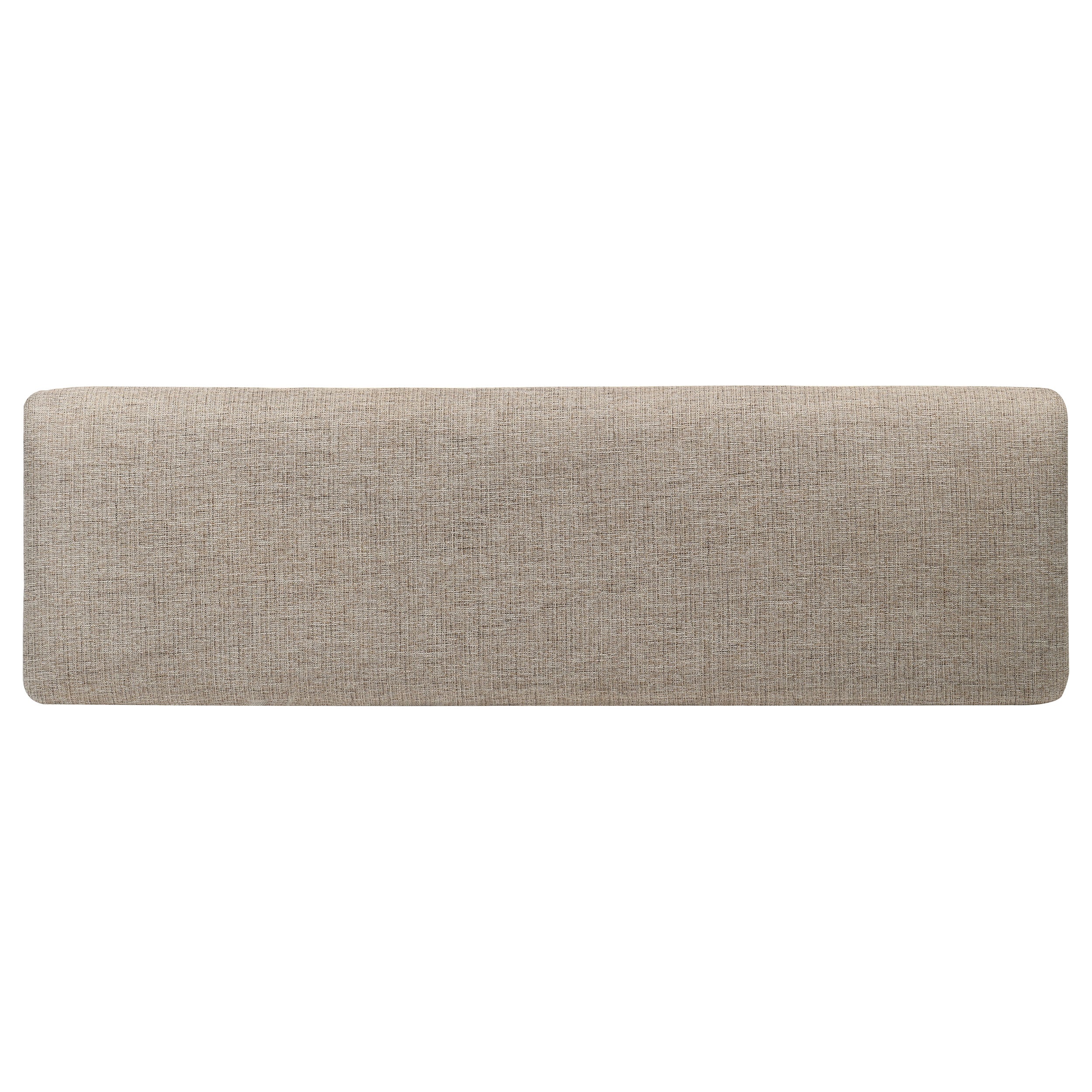 Bridget Fabric Upholstered Dining Bench Stone And Charcoal - MyWaynesHome #