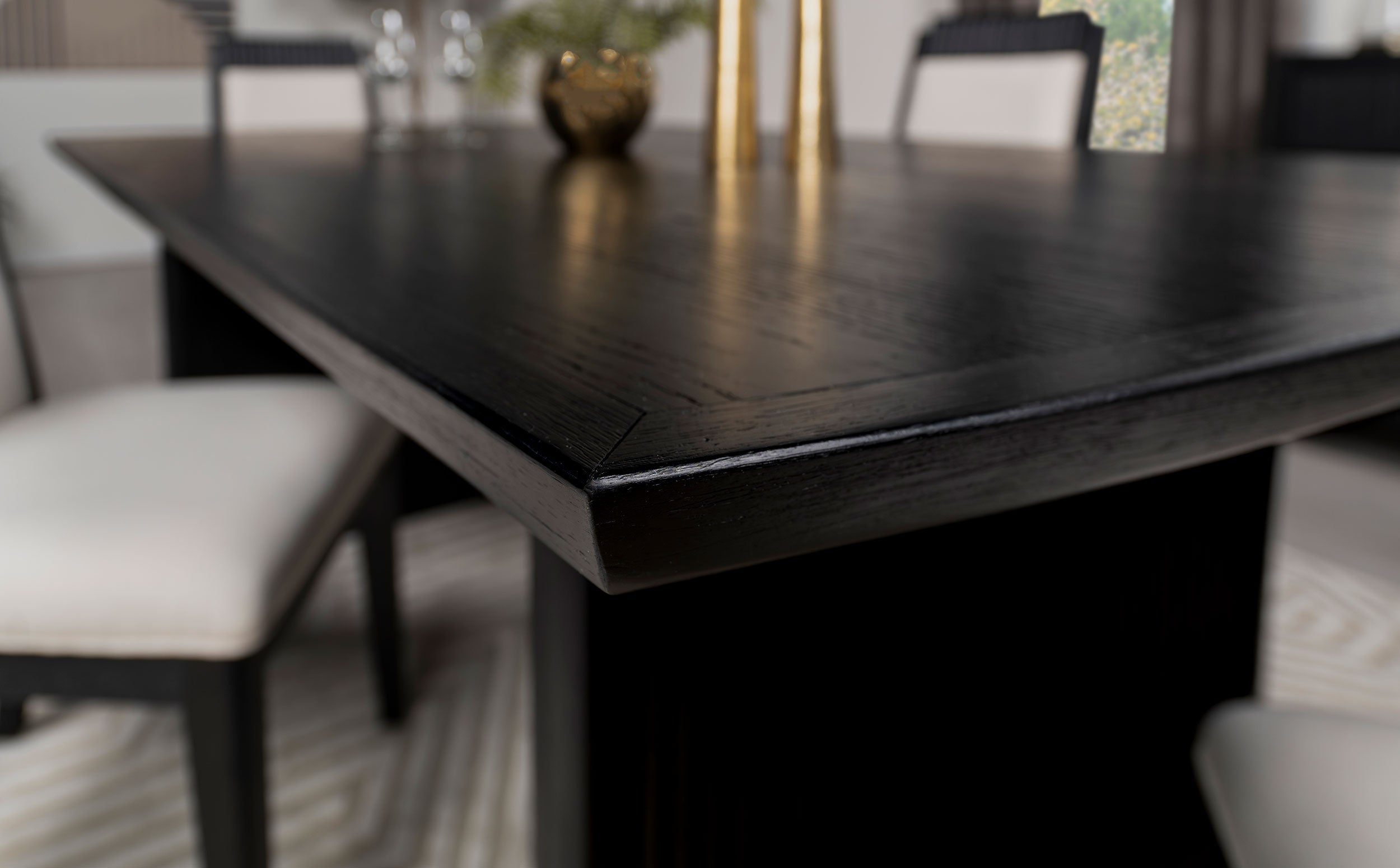 Brookmead 100-inch Extension Leaf Dining Table Black - MyWaynesHome #