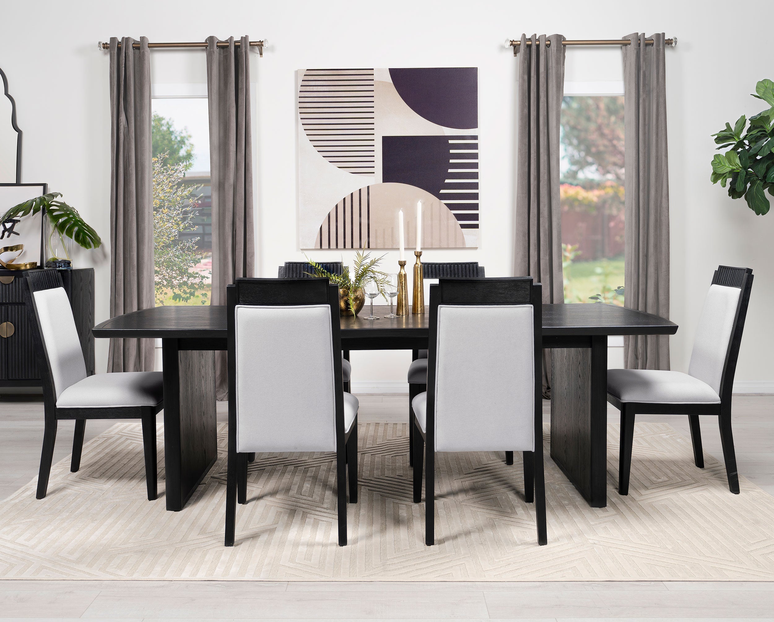 Brookmead Wood Dining Side Chair Ivory And Black (set Of 2) - MyWaynesHome #