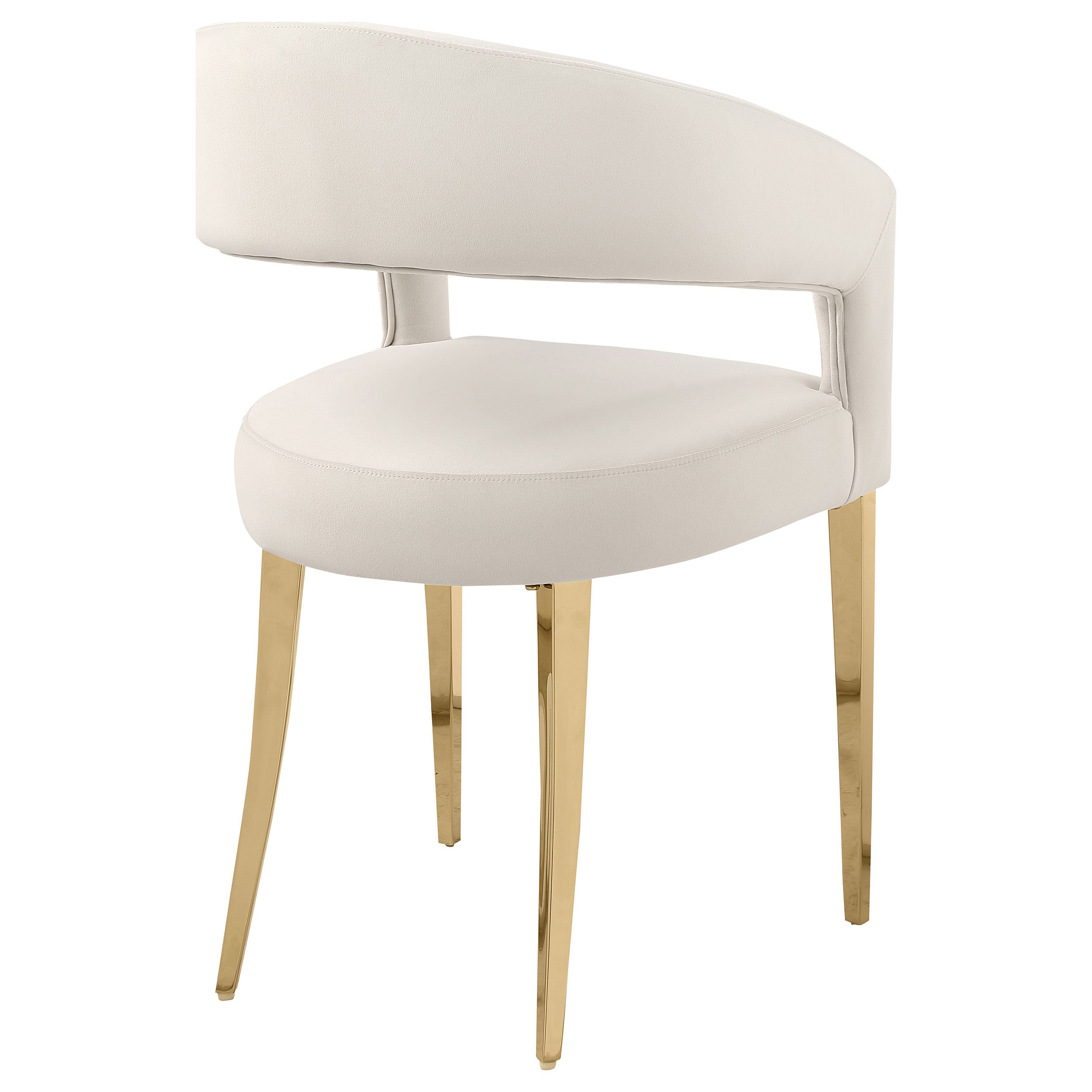 Galiano Velvet Upholstered Dining Arm Cream Beige (set Of 2) - MyWaynesHome #