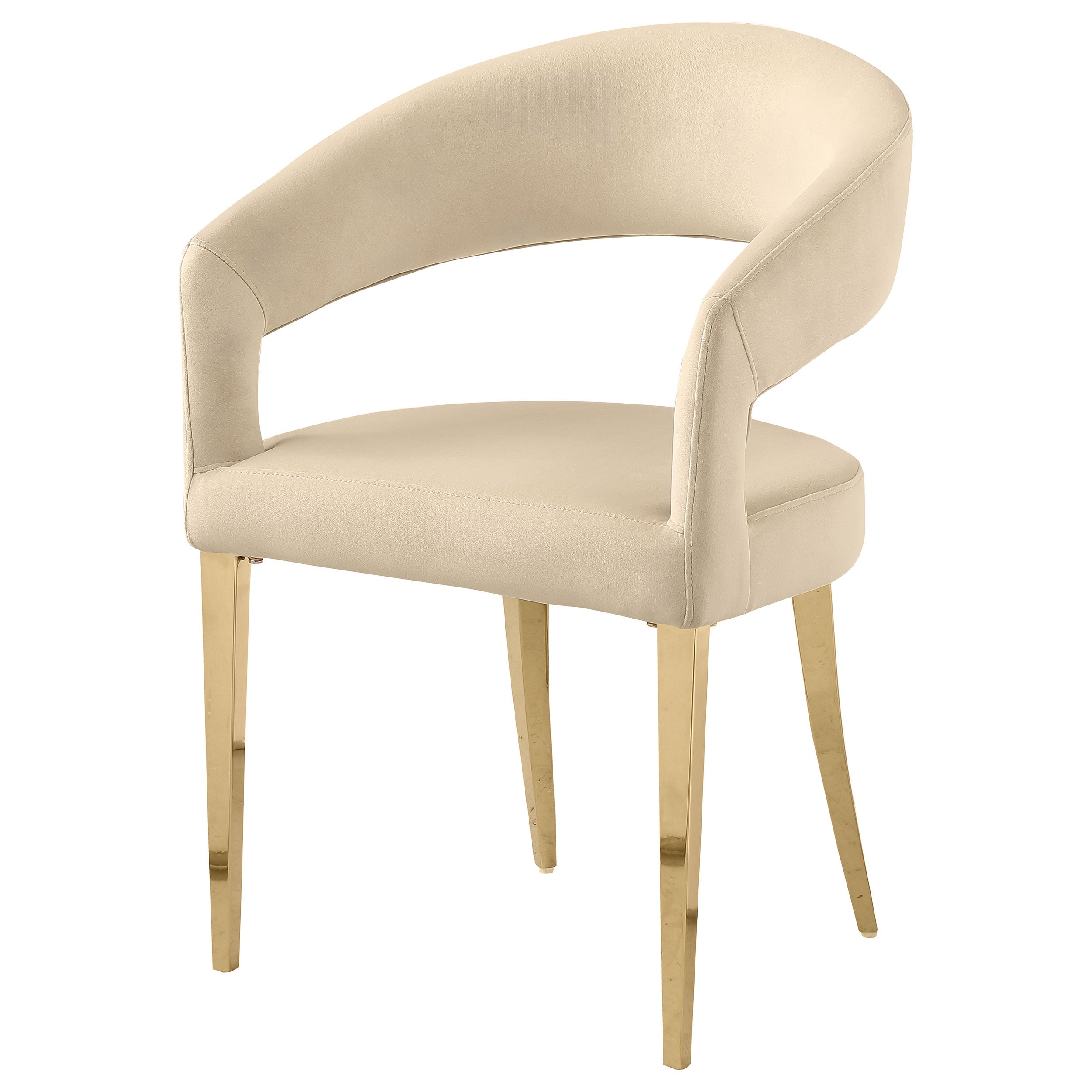 Galiano Velvet Upholstered Dining Arm Chair Beige (set Of 2) - MyWaynesHome #