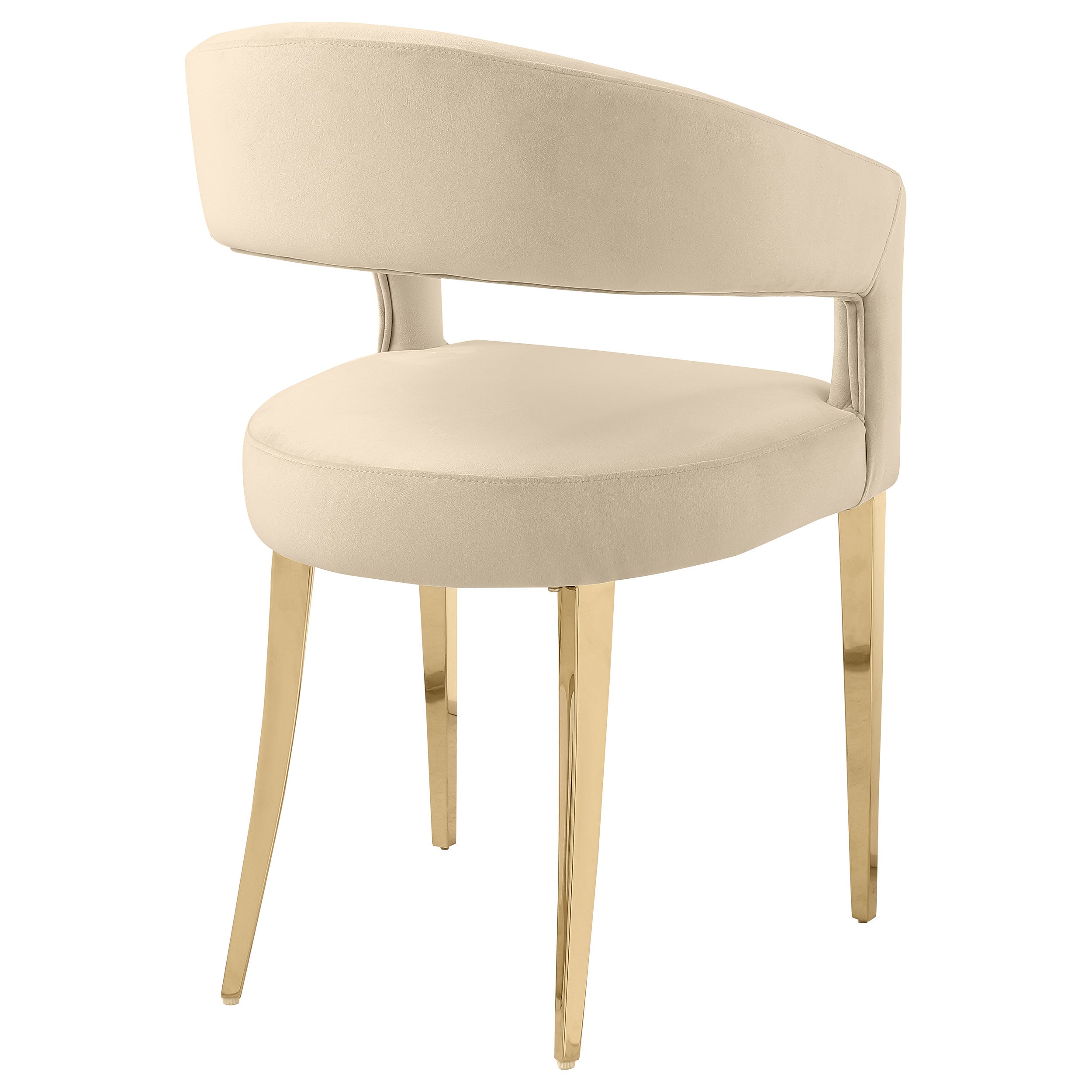 Galiano Velvet Upholstered Dining Arm Chair Beige (set Of 2) - MyWaynesHome #