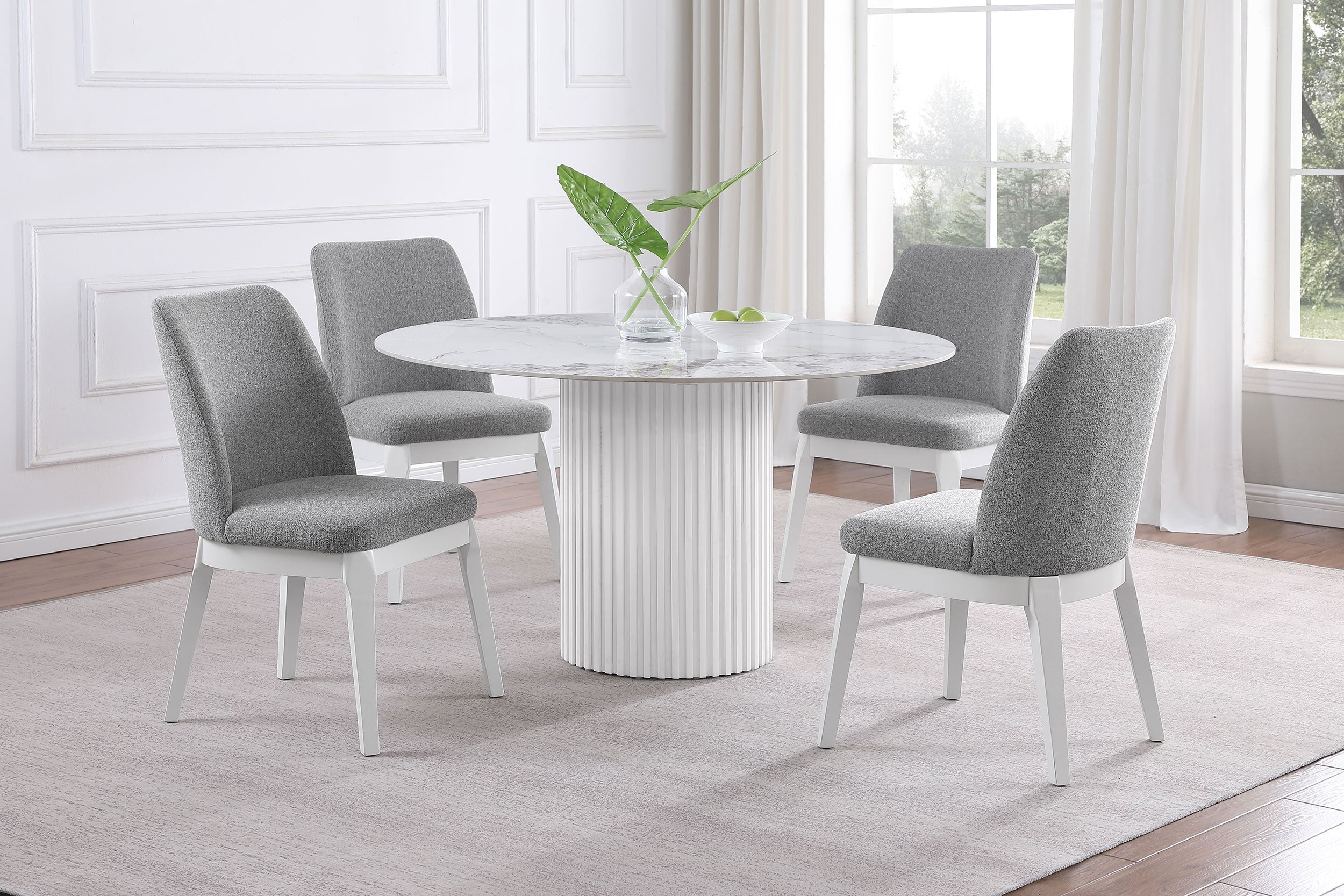 Carissa Upholstered Dining Side Chair Light Grey (set Of 2) - MyWaynesHome #