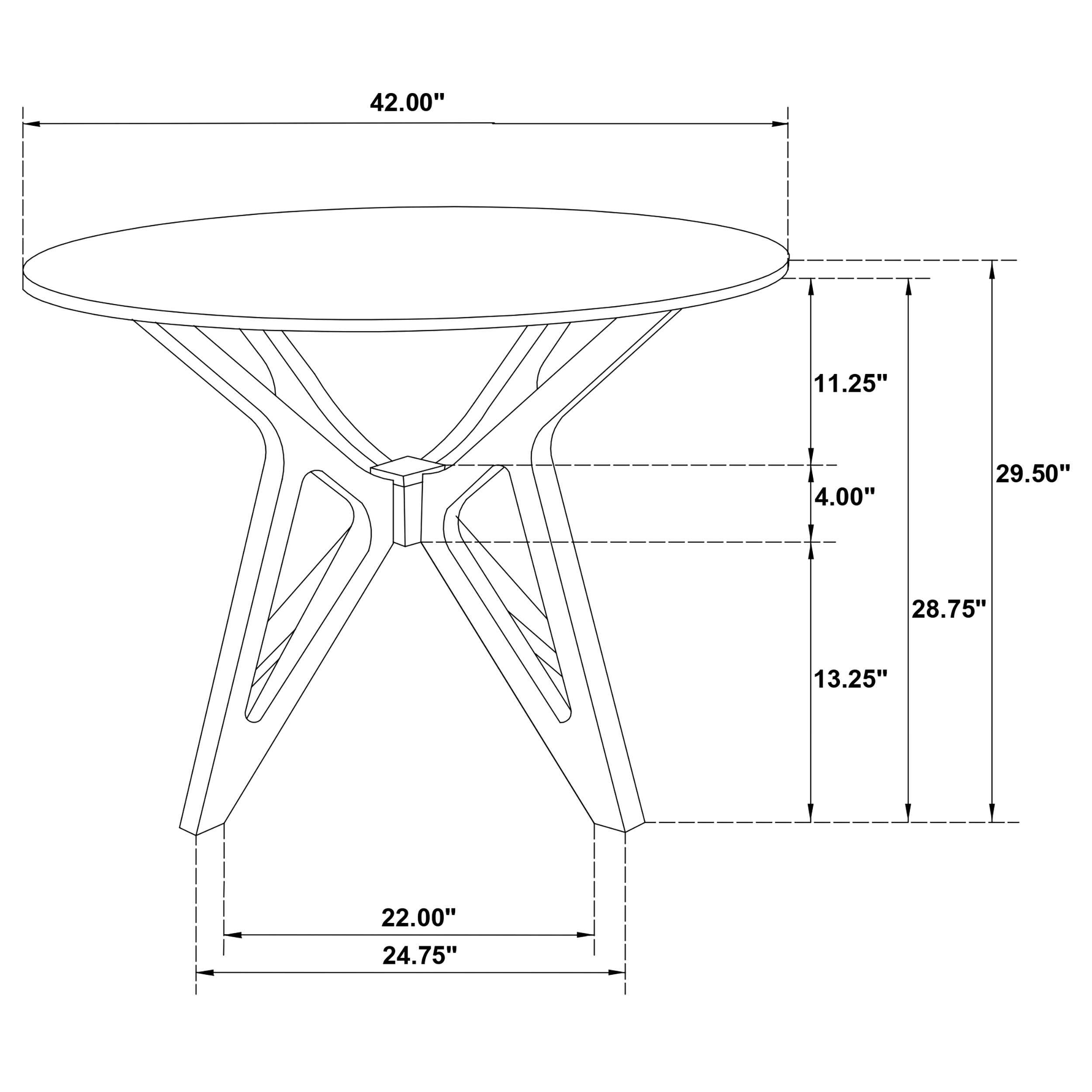 Elowen Round 42-inch Solid Wood Dining Table Light Walnut - MyWaynesHome #