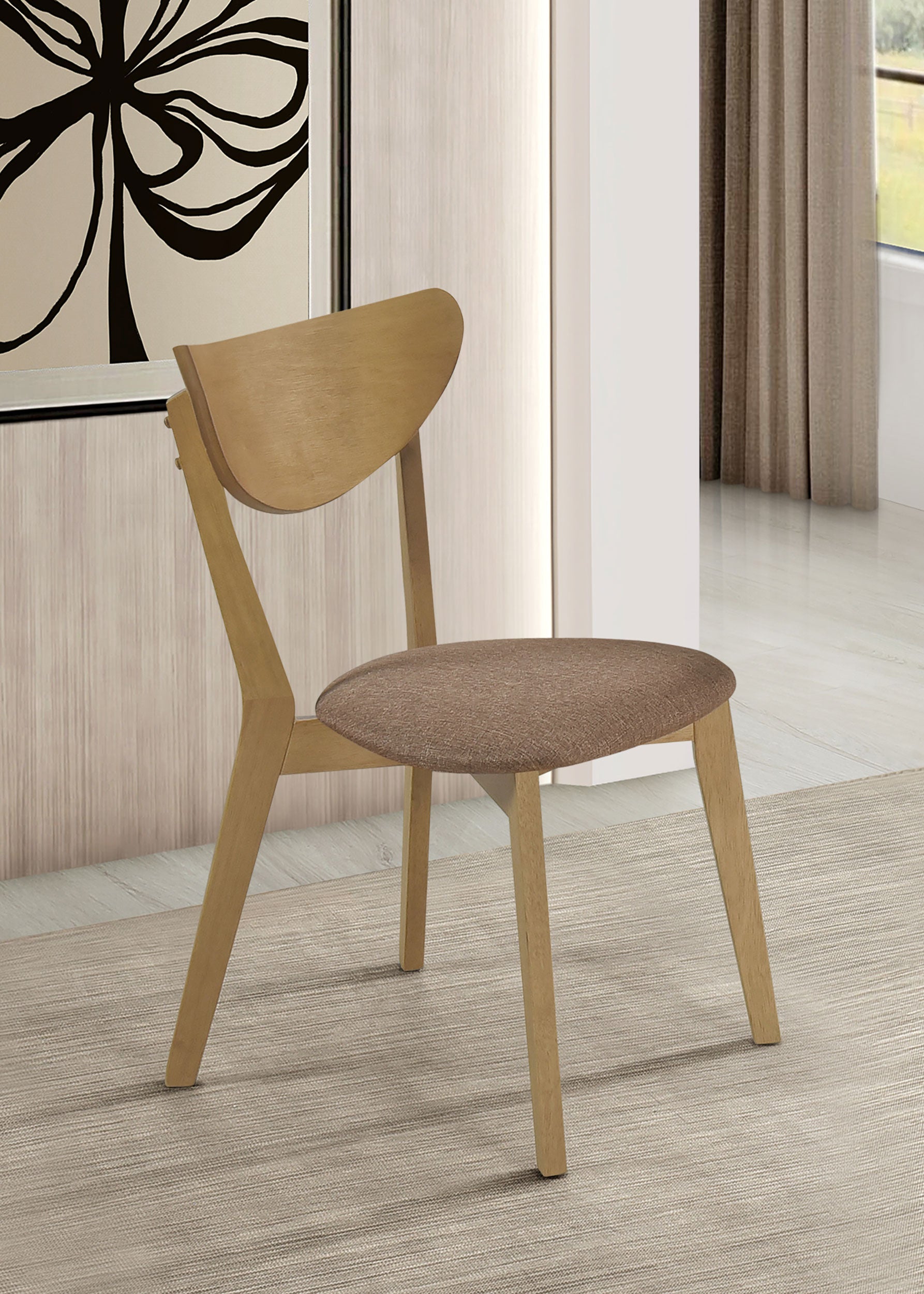 Elowen Wood Dining Side Chair Light Walnut (set Of 2) - MyWaynesHome #