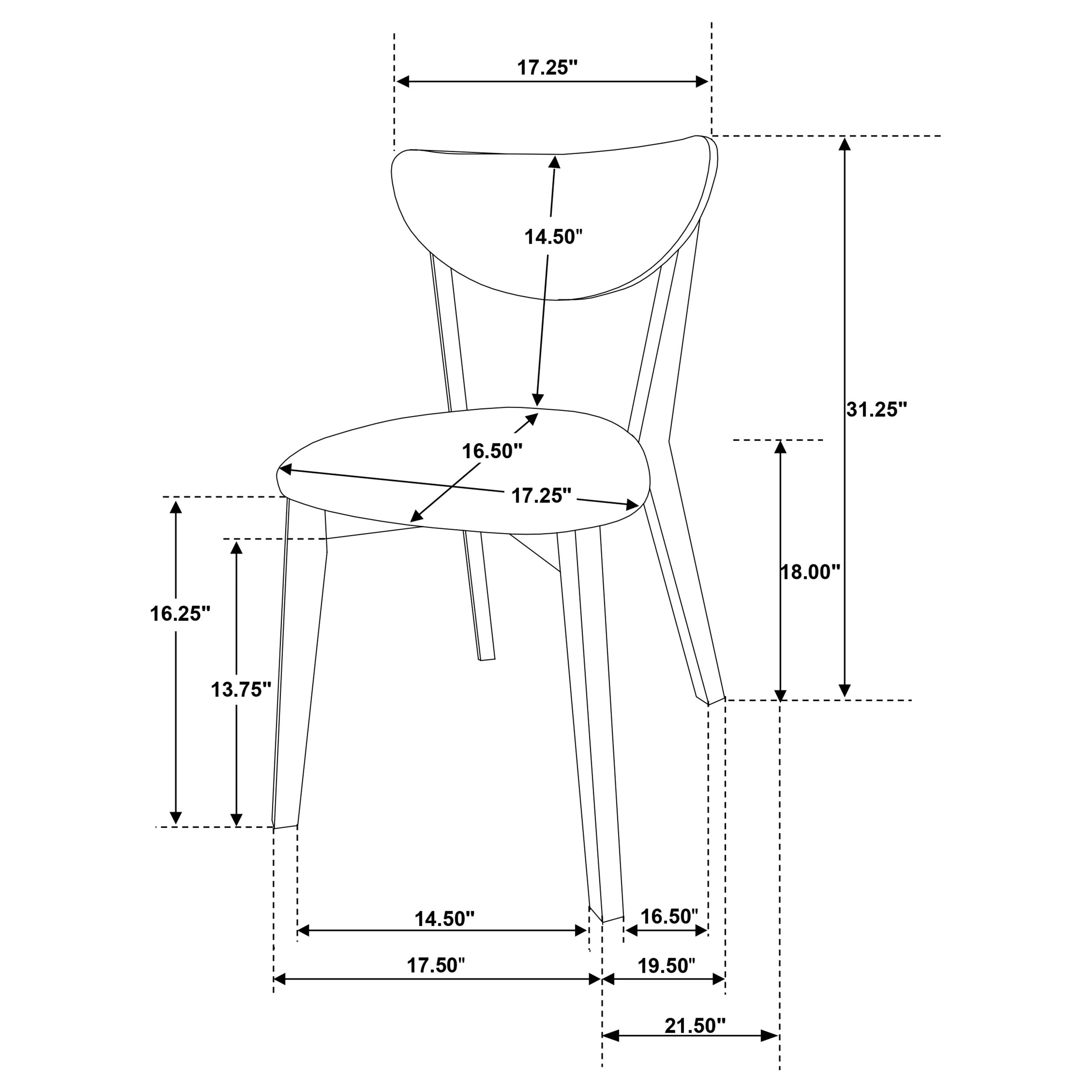 Elowen Wood Dining Side Chair Light Walnut (set Of 2) - MyWaynesHome #