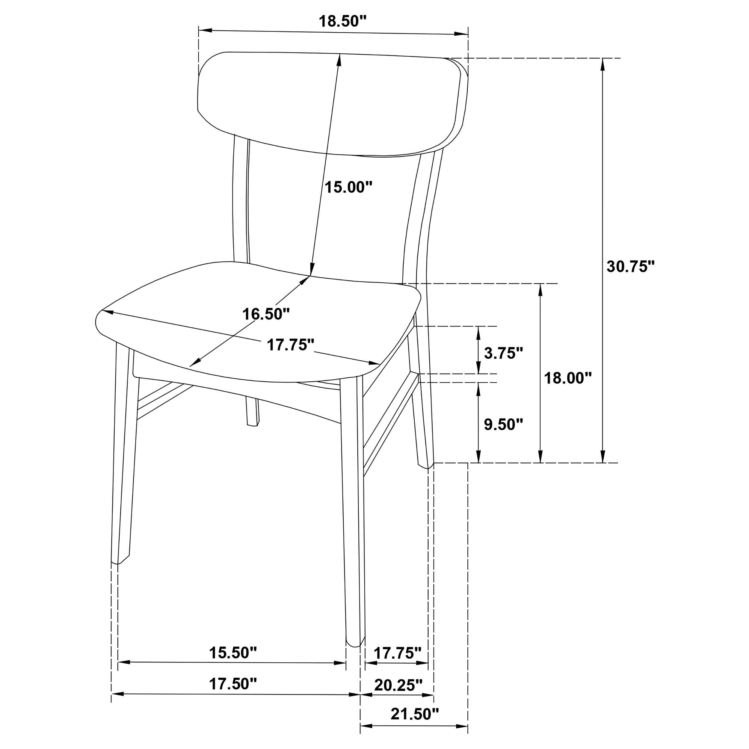 Dortch Dining Side Chair Walnut And Brown (set Of 2) - MyWaynesHome #