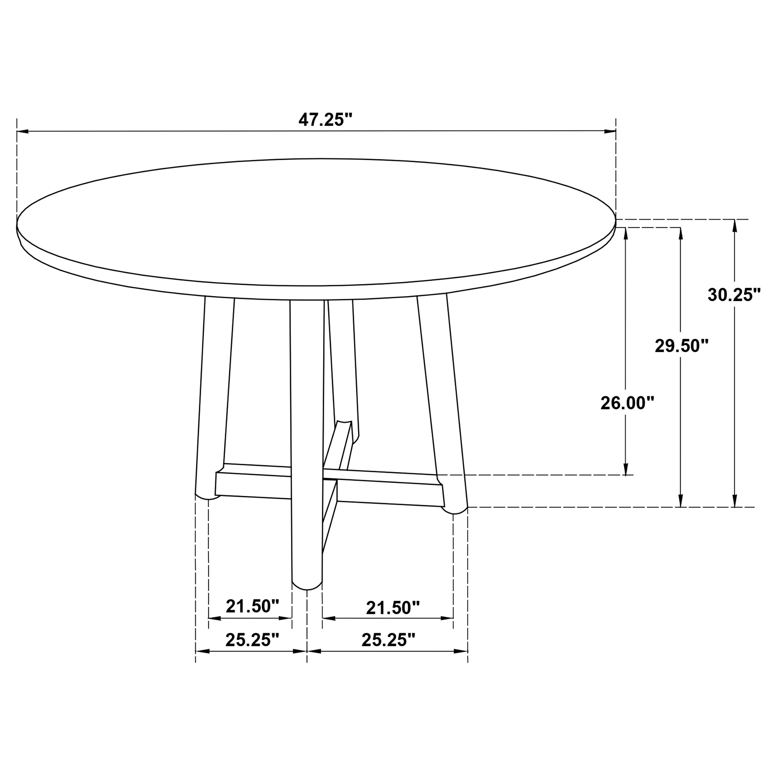 Dinah Round 47-inch Solid Wood Dining Table Walnut - MyWaynesHome #