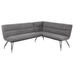Dodson Fabric Upholstered L-shaped Nook Dining Bench Grey - MyWaynesHome #