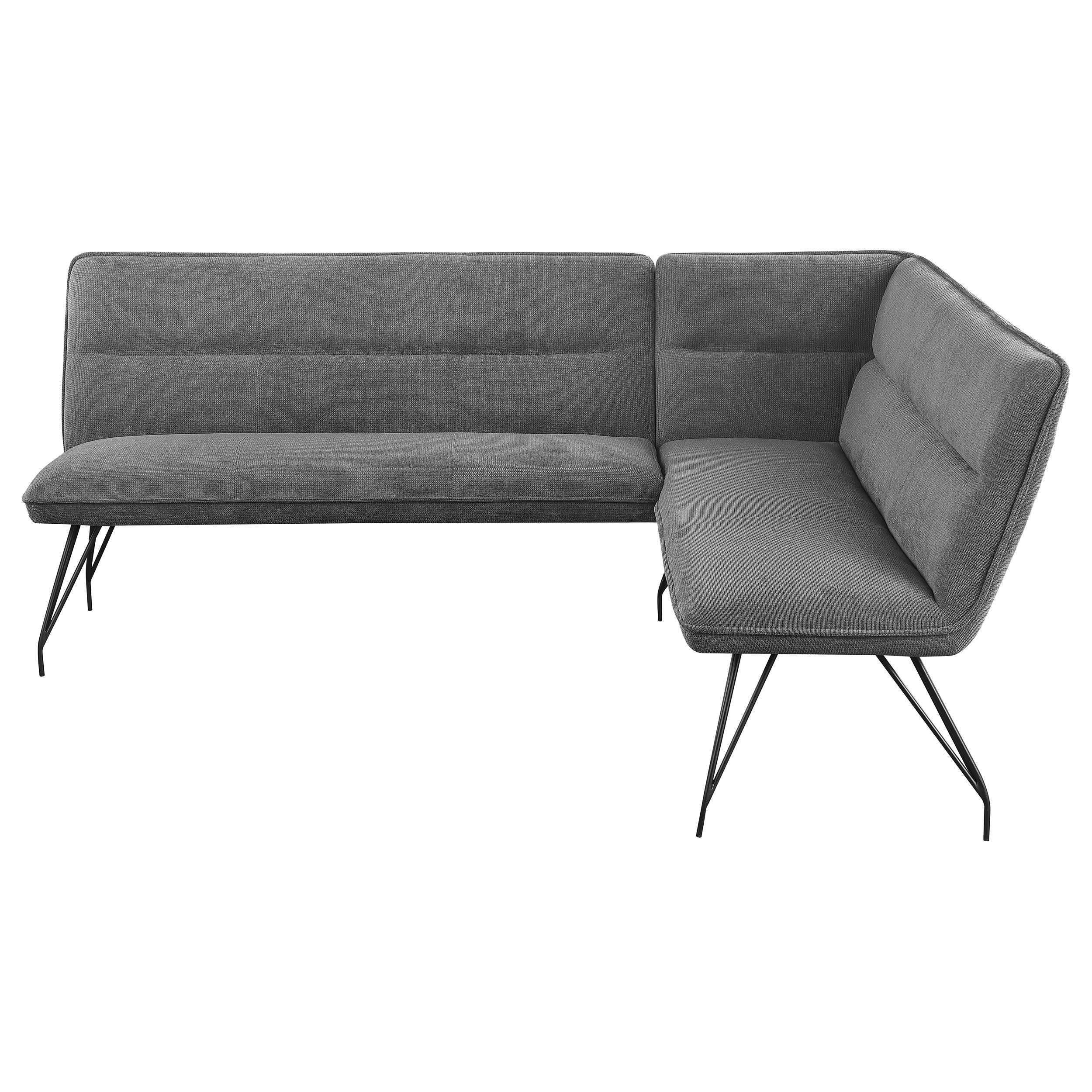 Dodson Fabric Upholstered L-shaped Nook Dining Bench Grey - MyWaynesHome #
