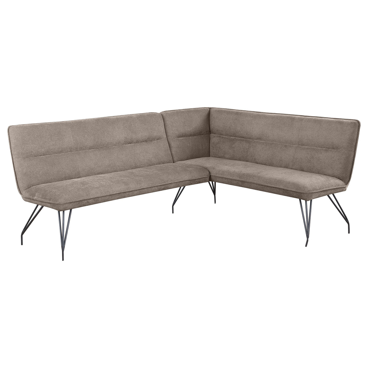 Dodson Fabric Upholstered L-shaped Nook Dining Bench Taupe - MyWaynesHome #