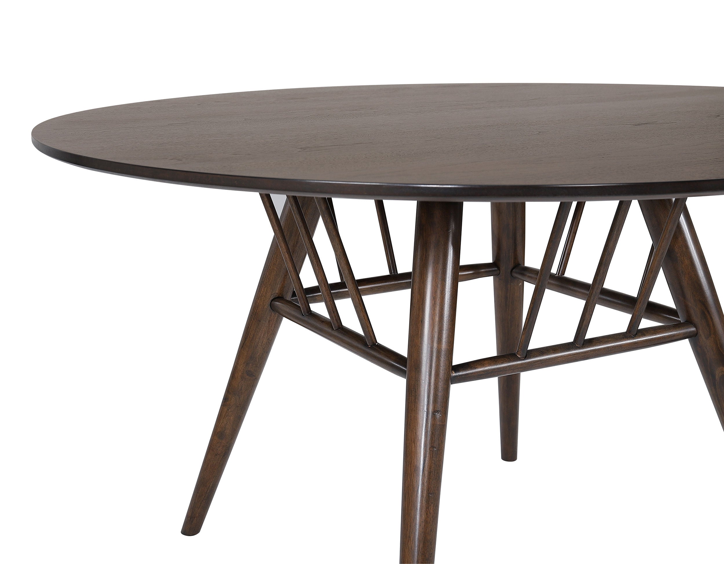 Everton Round 53-inch Wood Dining Table Dark Walnut - MyWaynesHome #