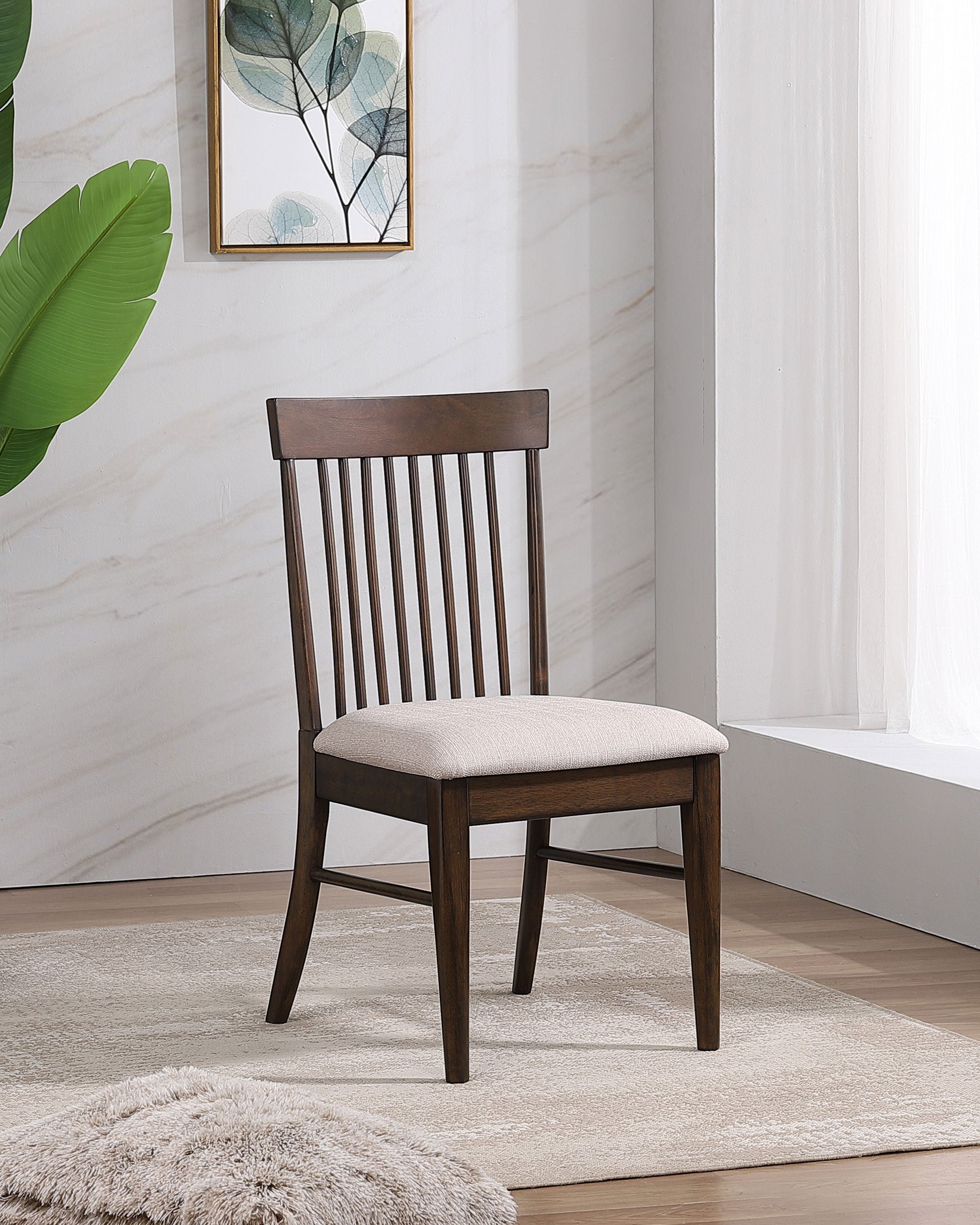Everton Wood Dining Side Chair Dark Walnut (set Of 2) - MyWaynesHome #