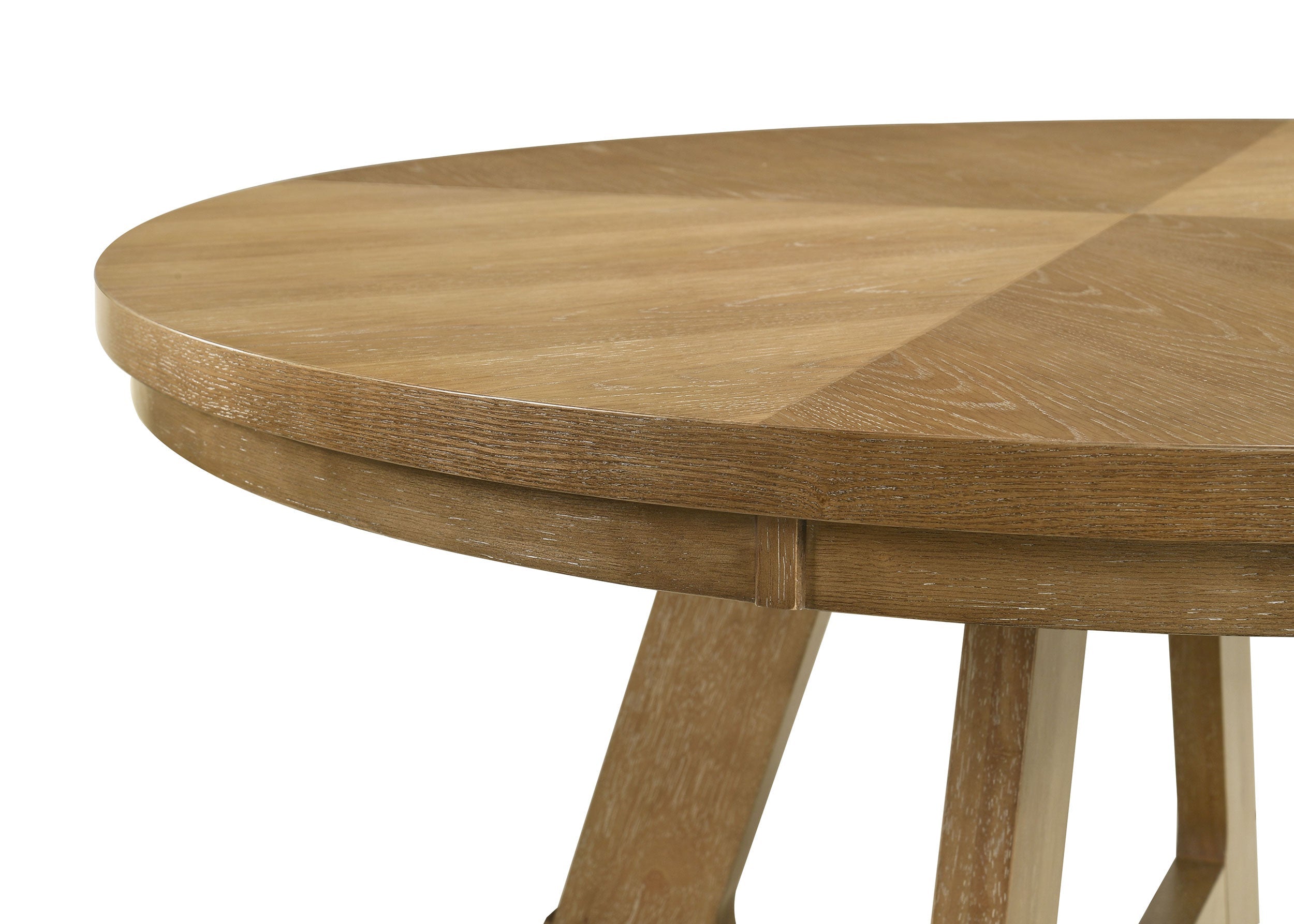 Danvers Round 54-inch Wood Dining Table Brown Oak - MyWaynesHome #