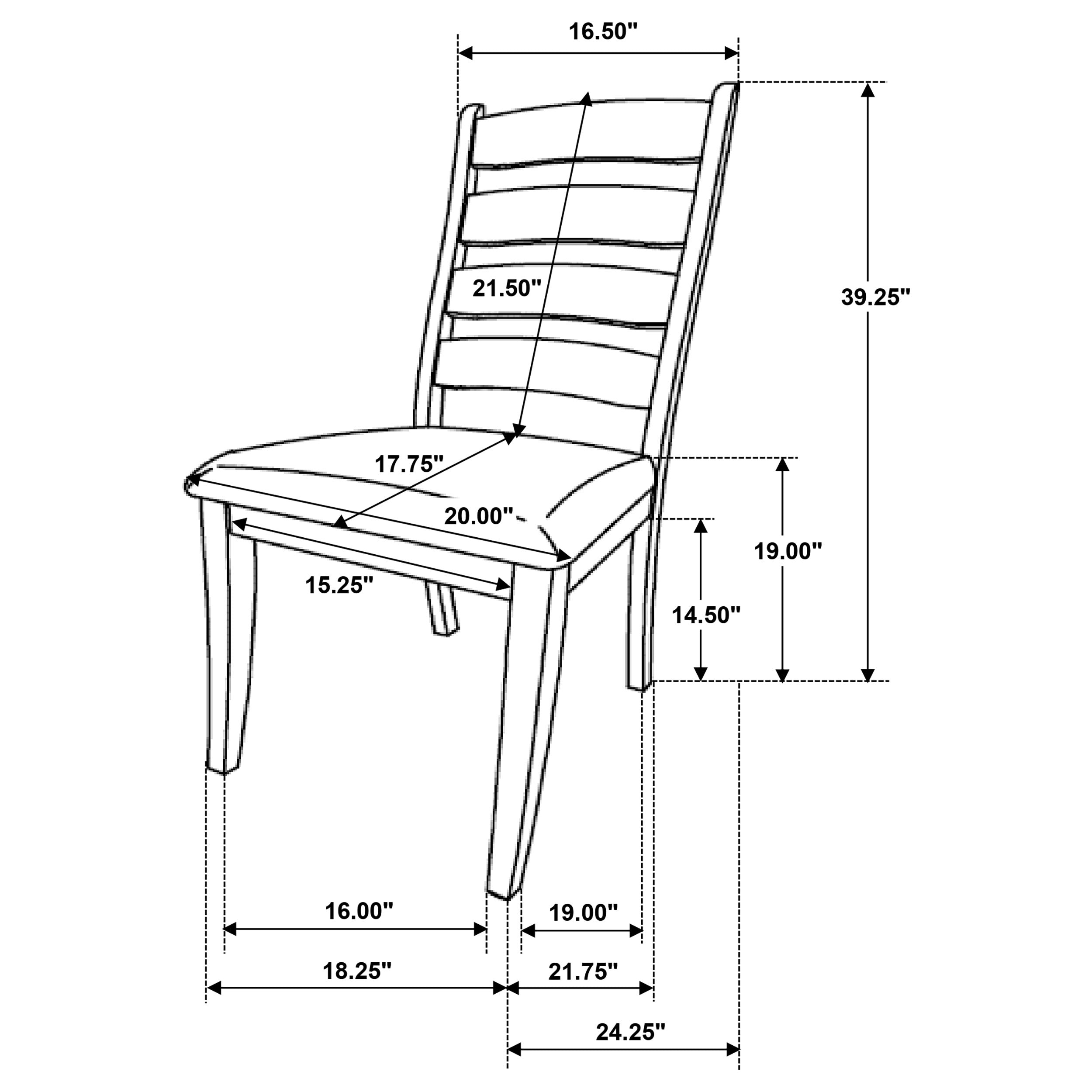 Danvers Wood Dining Side Chair Brown Oak (set Of 2) - MyWaynesHome #