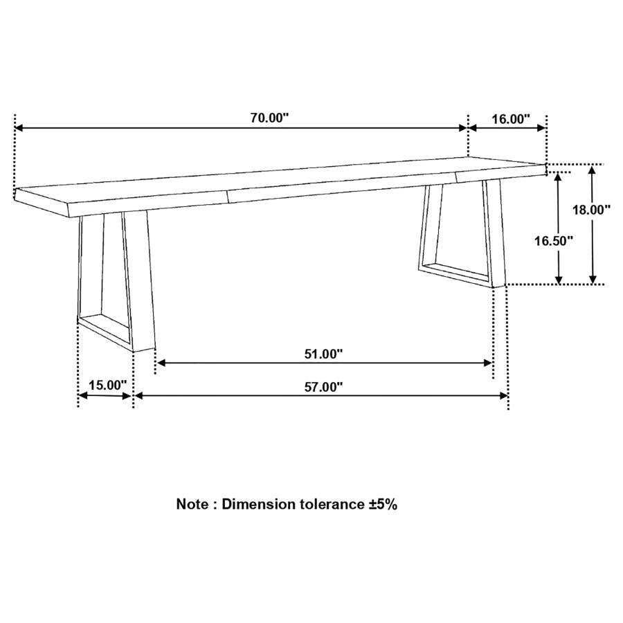 Ditman Brown Bench - MyWaynesHome #