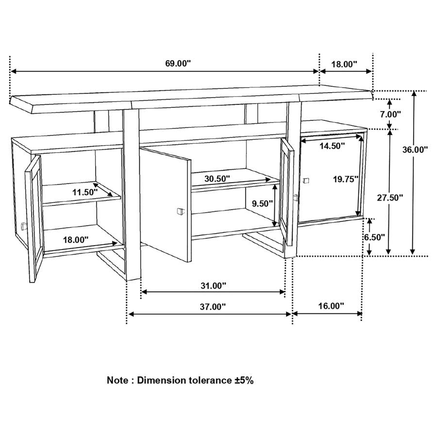 Ditman Brown Sideboard - MyWaynesHome #