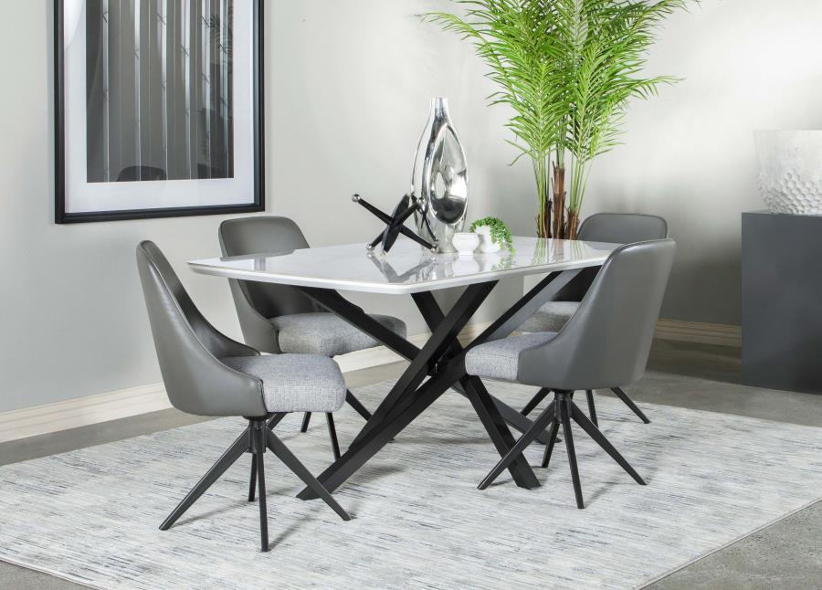 Paulita Grey Swivel Side Chair - MyWaynesHome #