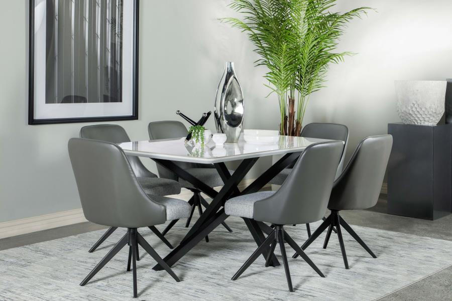 Paulita Grey Swivel Side Chair - MyWaynesHome #
