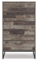 Neilsville - Five Drawer Chest - Black / Gray