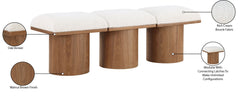 Pavilion - 3 Piece Modular Bench With Brown Base