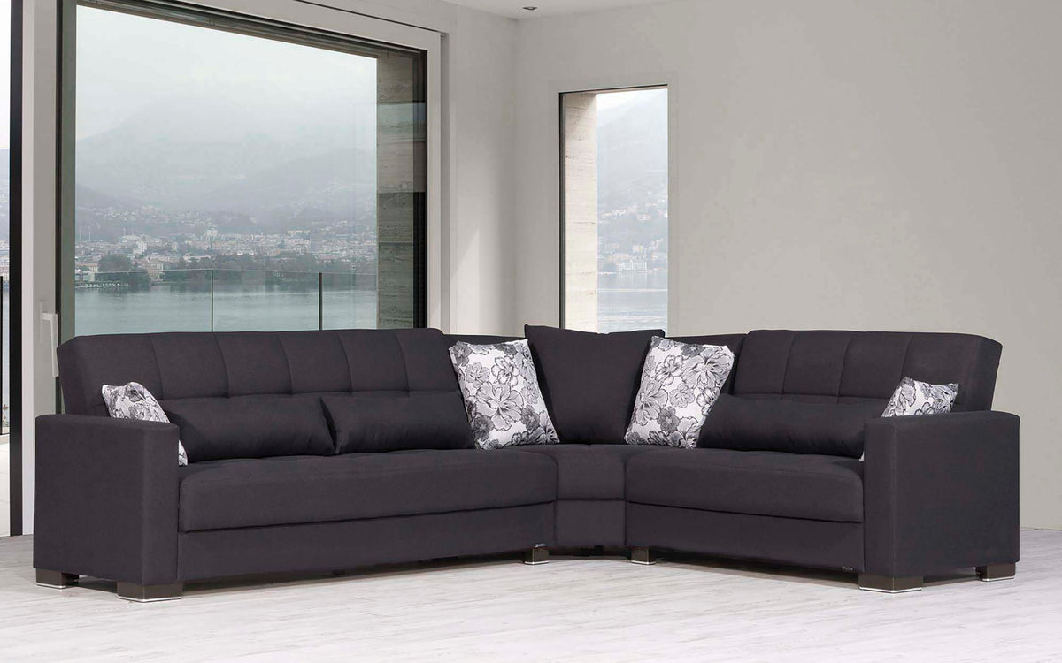 Ottomanson Armada - Upholstered Convertible Sectional With Storage - Polyester