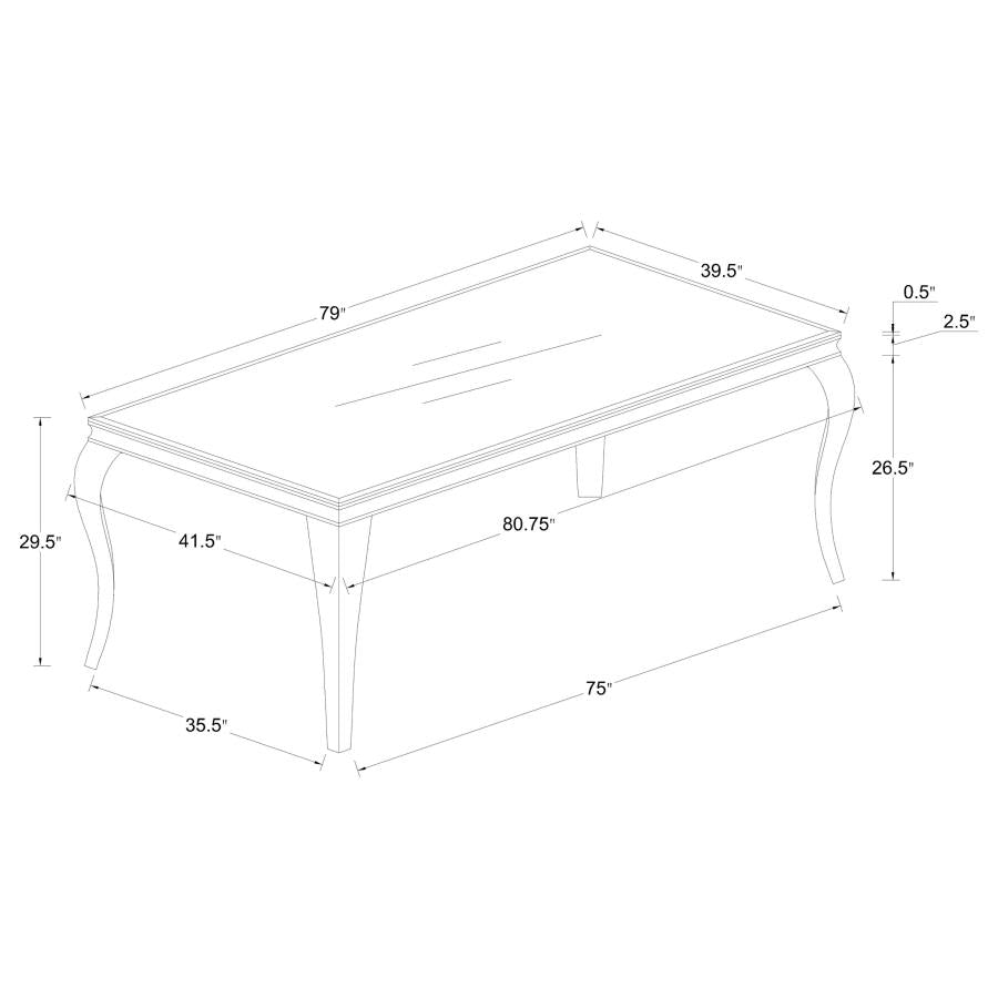 Carone Silver Dining Table - MyWaynesHome #