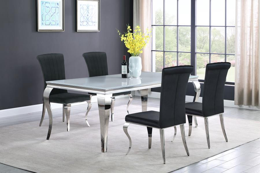 Carone Silver Dining Table - MyWaynesHome #